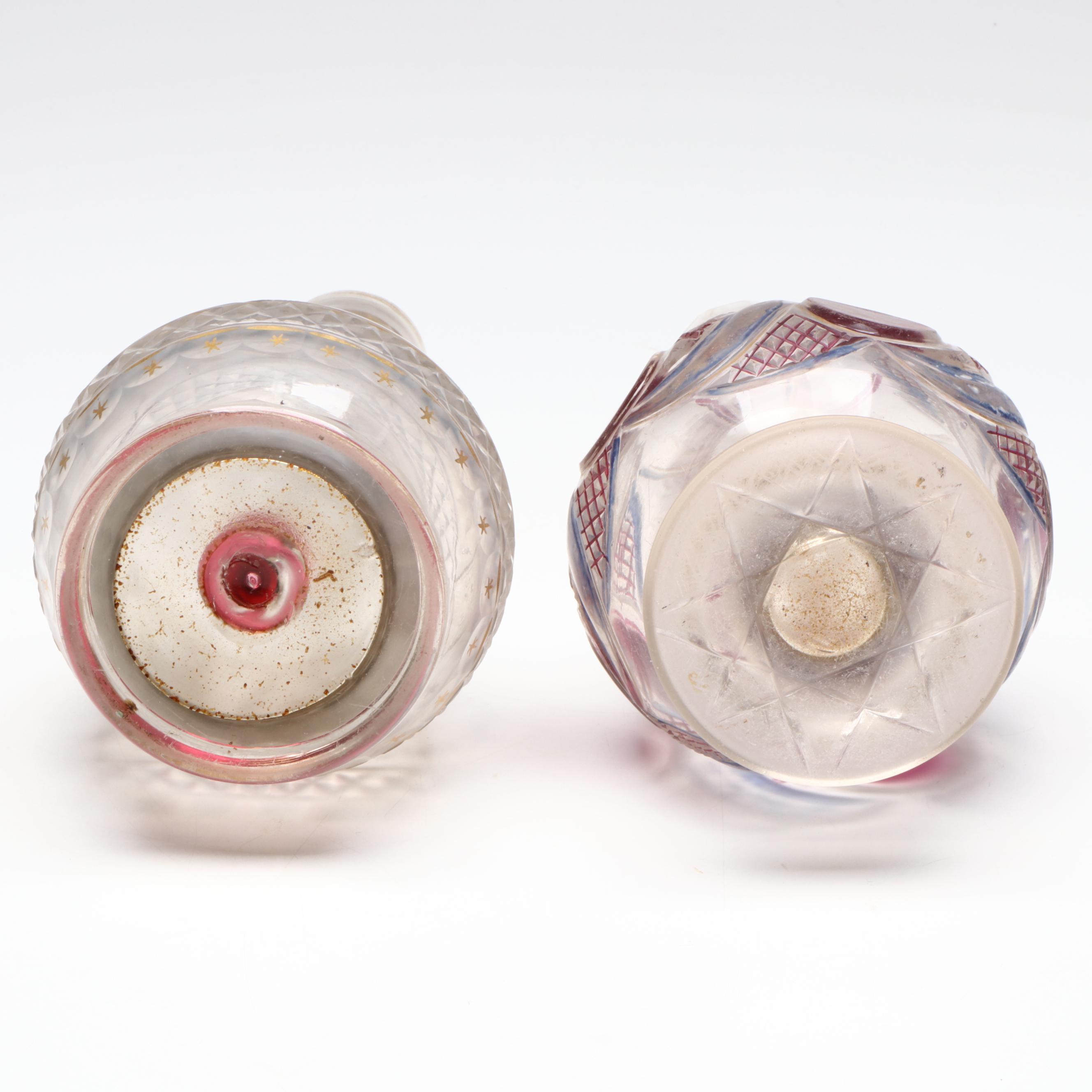 Bartlett Collins Bud Vases with Glass Decanters, Footed Bowl and Thistle Dish