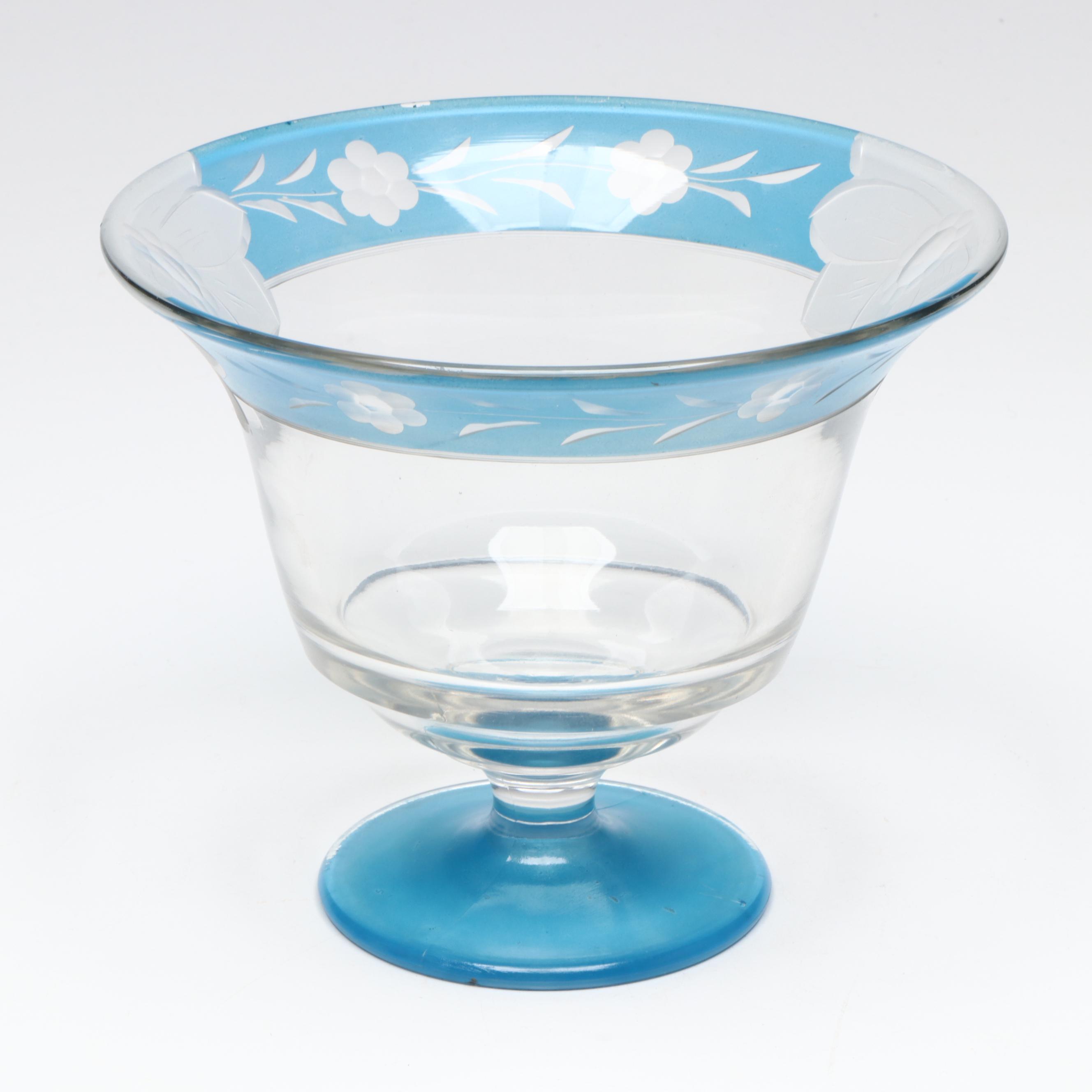 Bartlett Collins Bud Vases with Glass Decanters, Footed Bowl and Thistle Dish