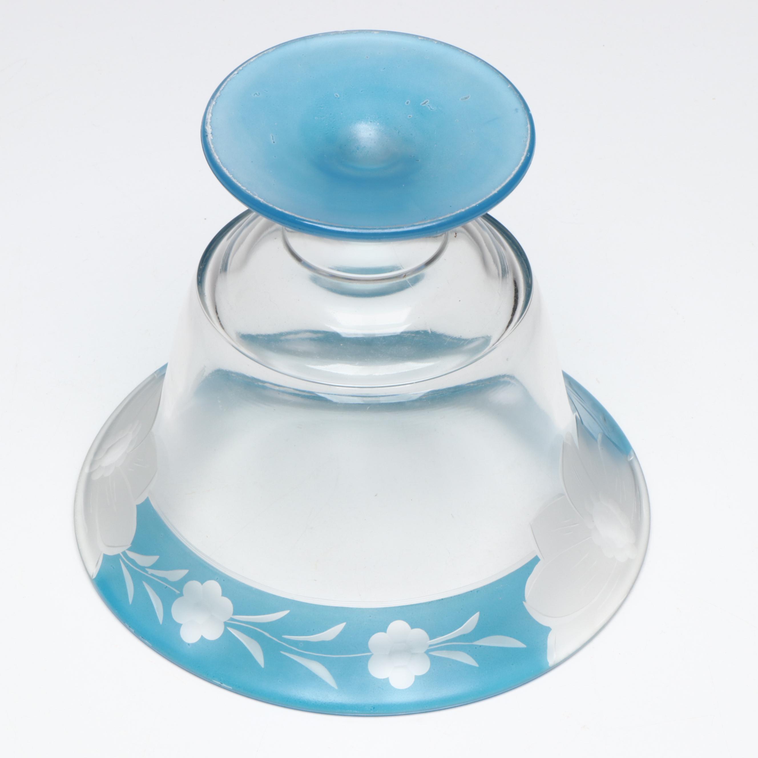 Bartlett Collins Bud Vases with Glass Decanters, Footed Bowl and Thistle Dish