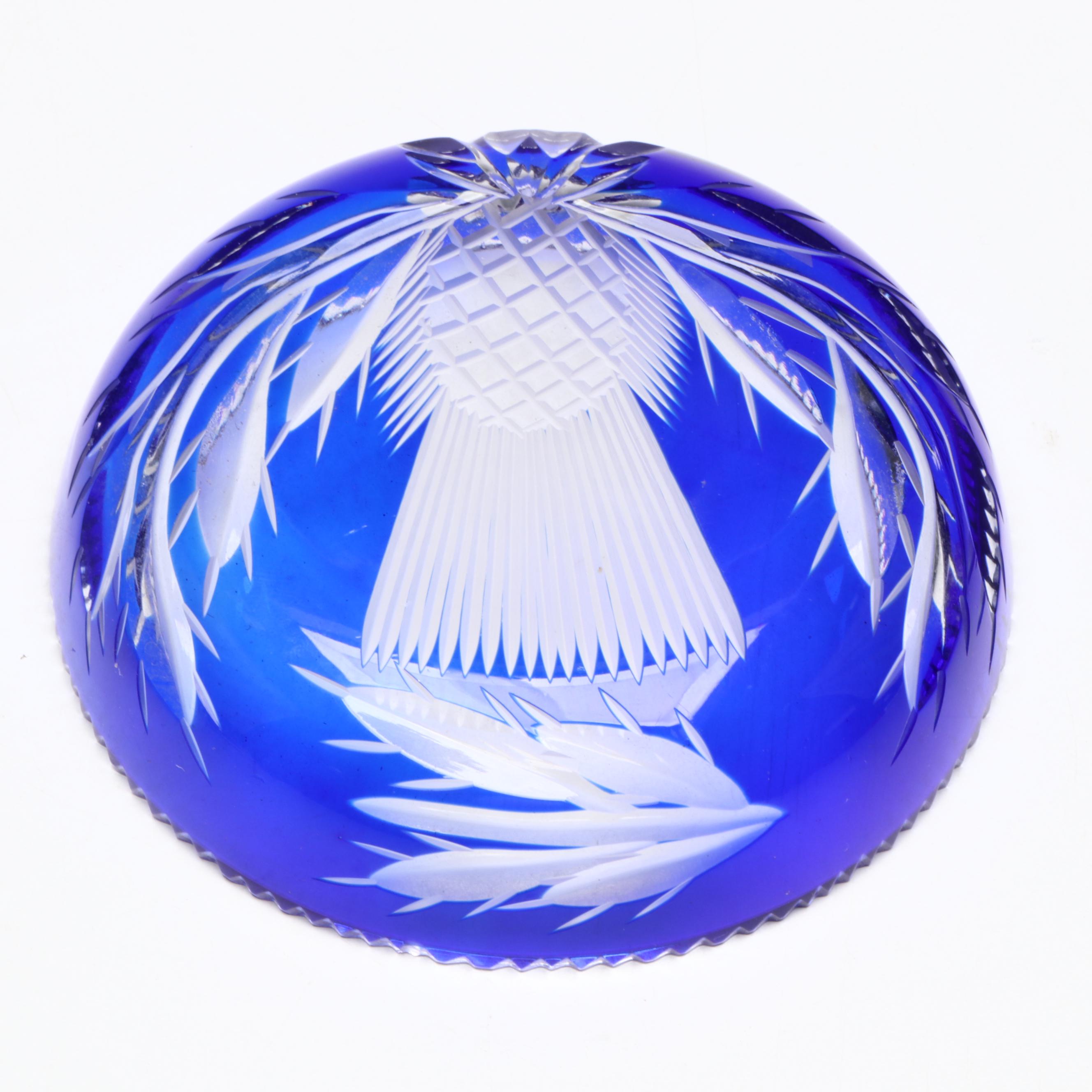 Bartlett Collins Bud Vases with Glass Decanters, Footed Bowl and Thistle Dish