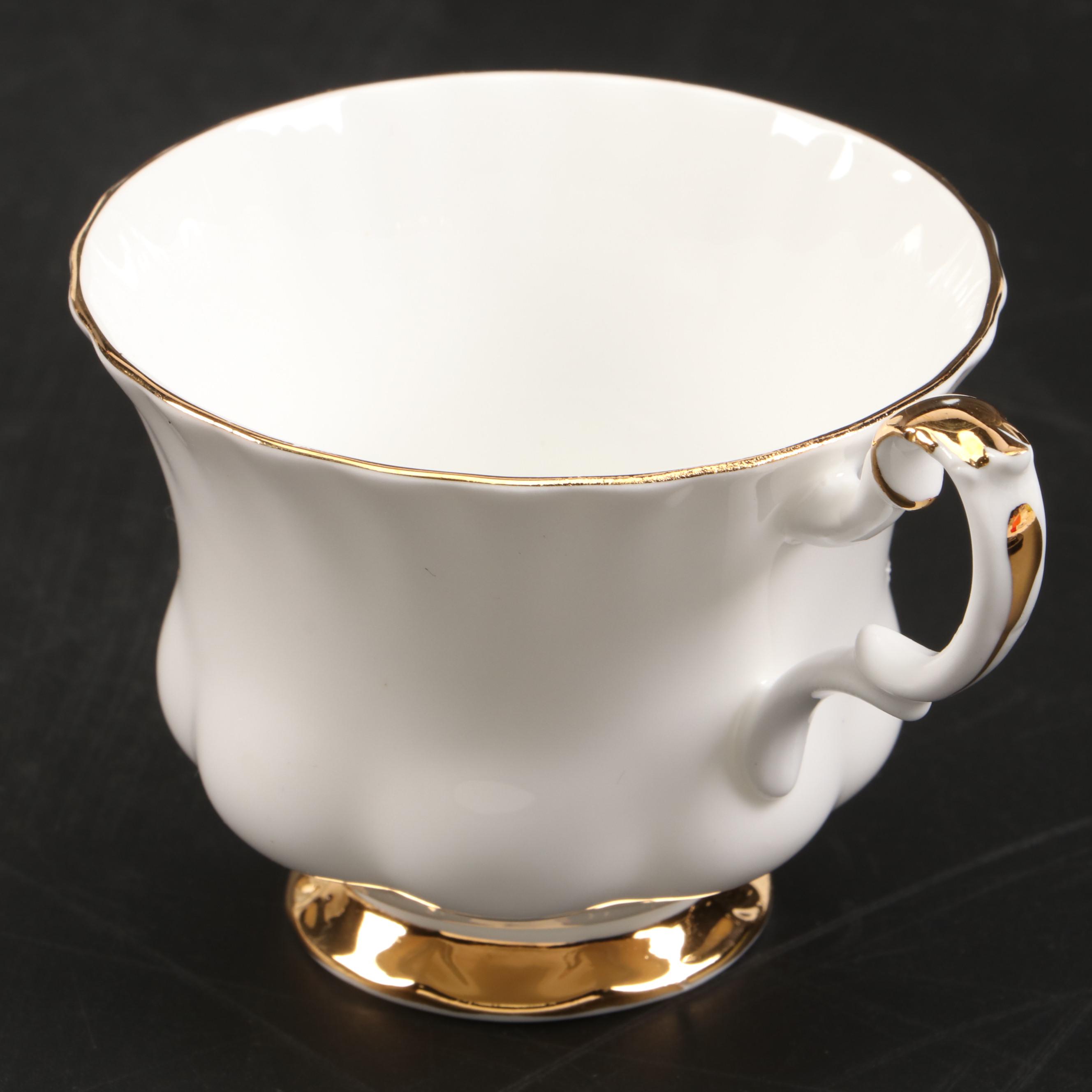 Royal Albert "Val D'Or" Bone China Snack Plates and Cups Everything