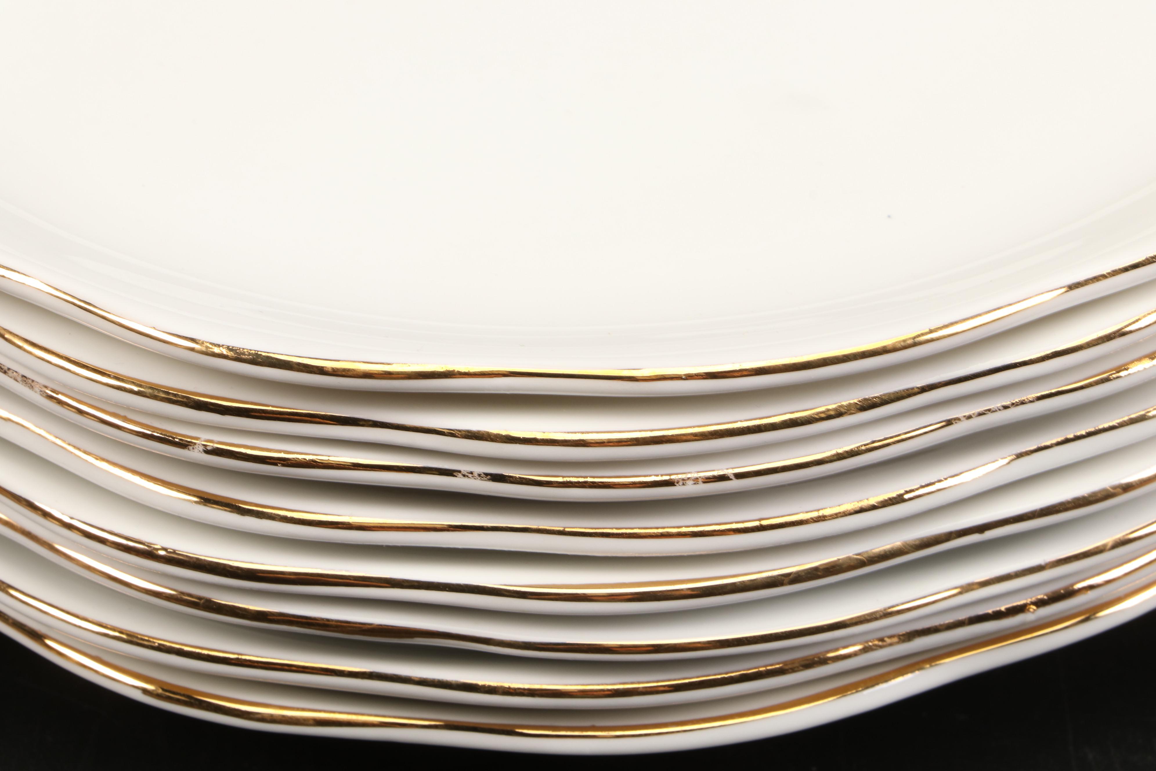 Royal Albert "Val D'Or" Bone China Snack Plates and Cups