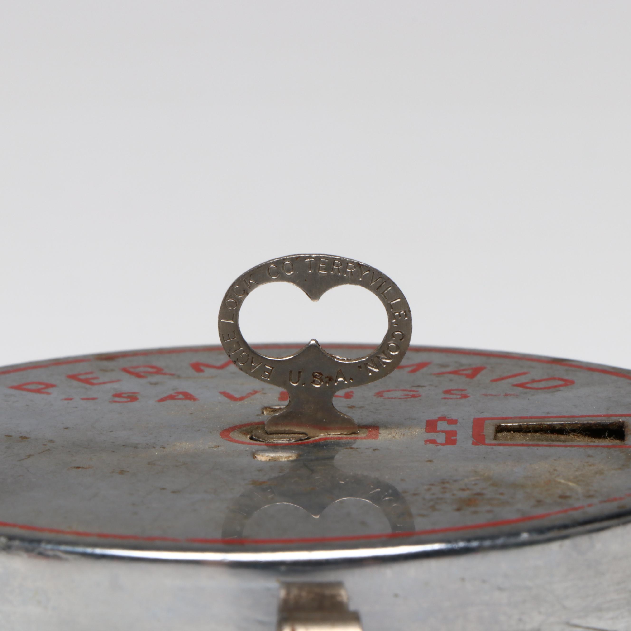 Add-O-Bank From Perma-Maid Savings with Ashtrays and Liberty Brand Candy Box