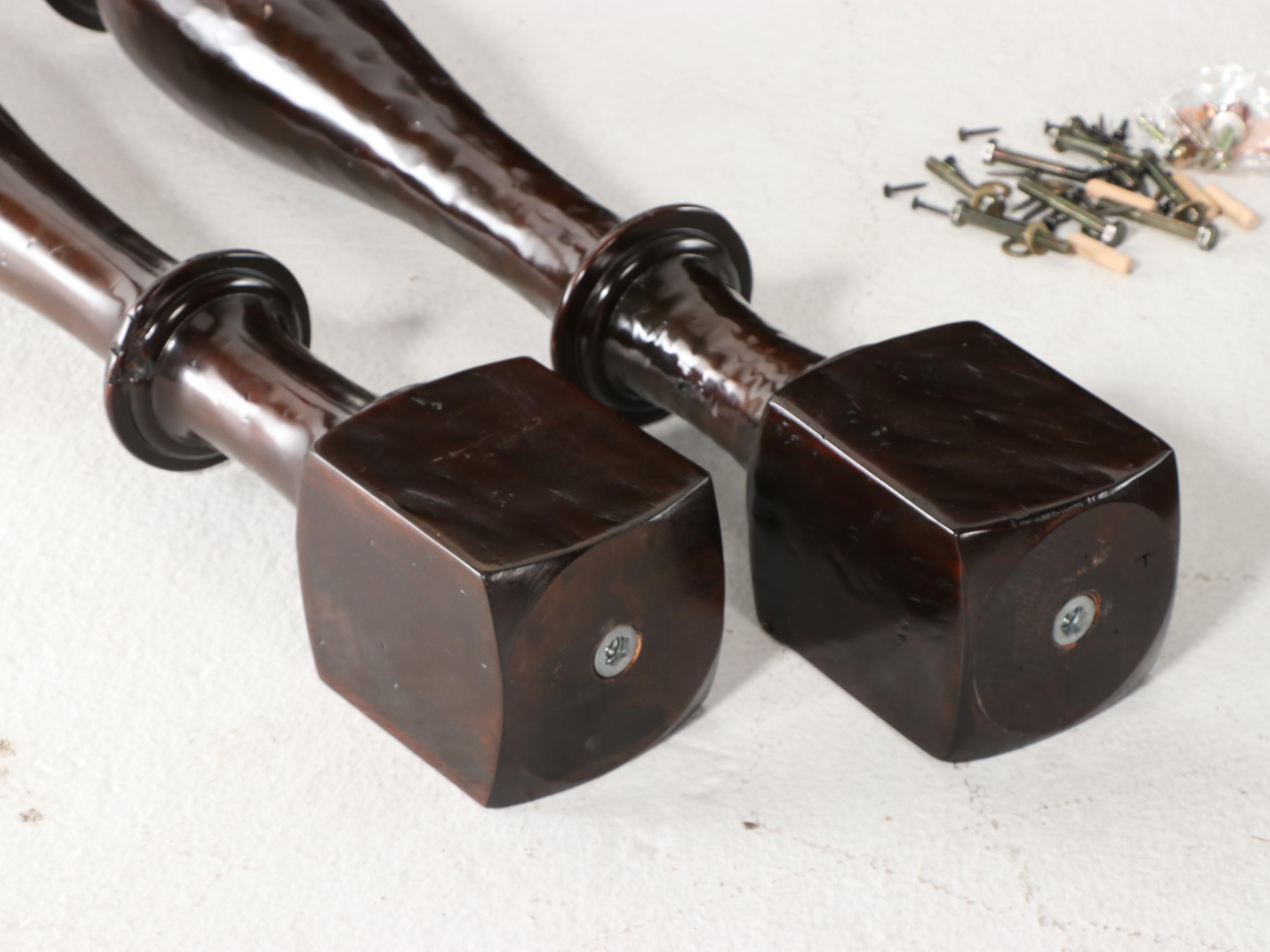 Bernhardt "Vintage Patina" Mahogany King Size Four-Poster Bed Frame