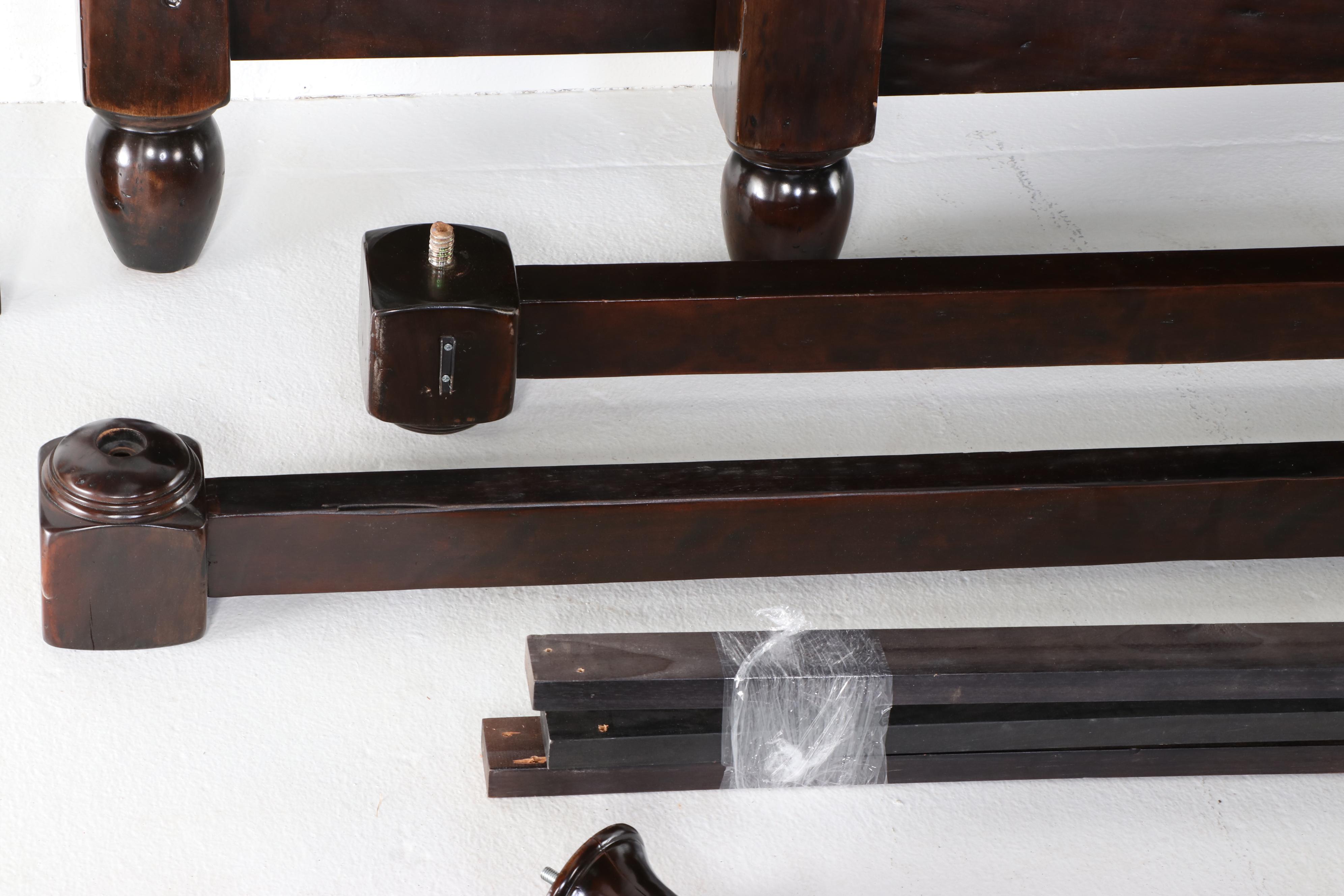 Bernhardt "Vintage Patina" Mahogany King Size Four-Poster Bed Frame