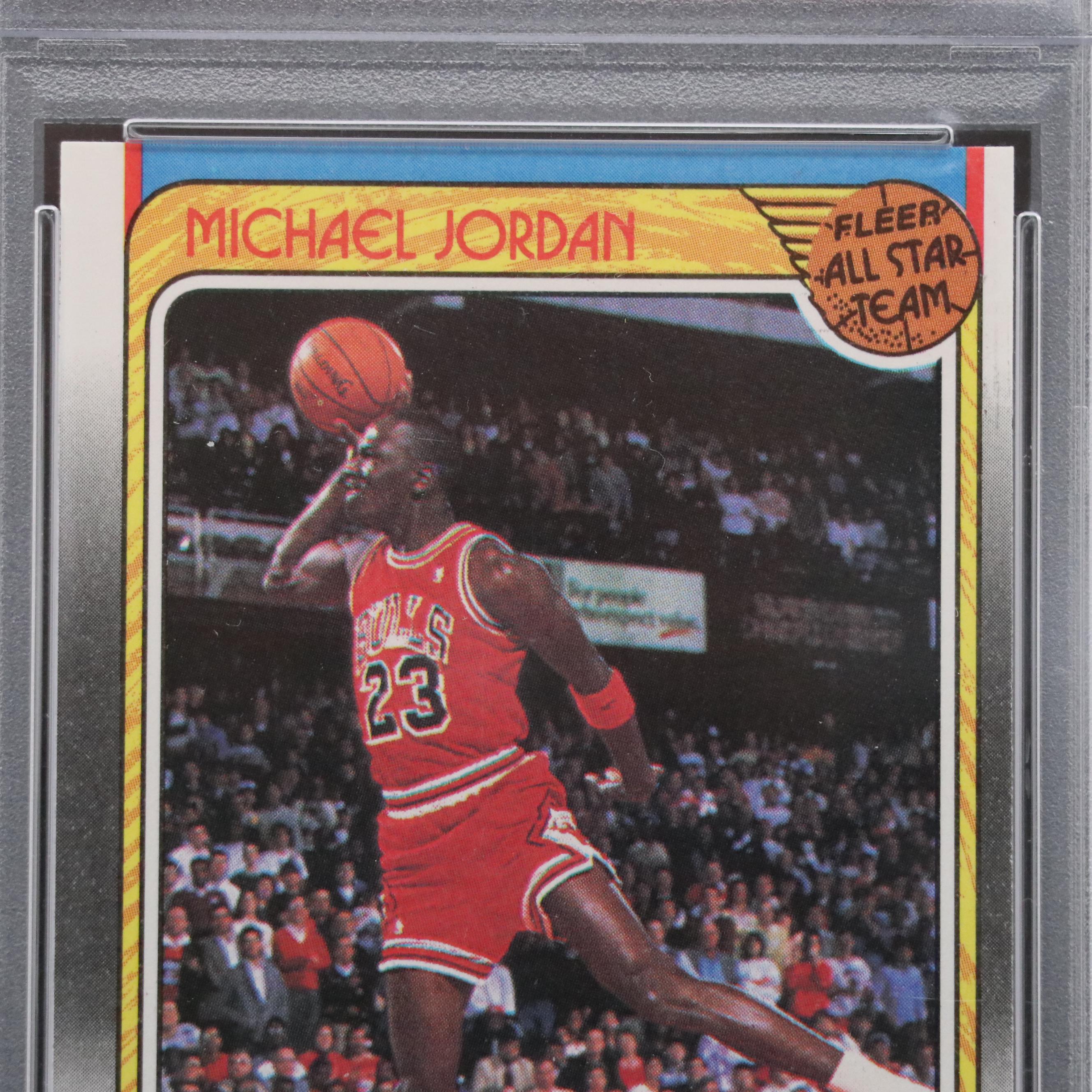 1988 Fleer Michael Jordan All-Star Basketball Card #120 Graded PSA 7 Near-Mint