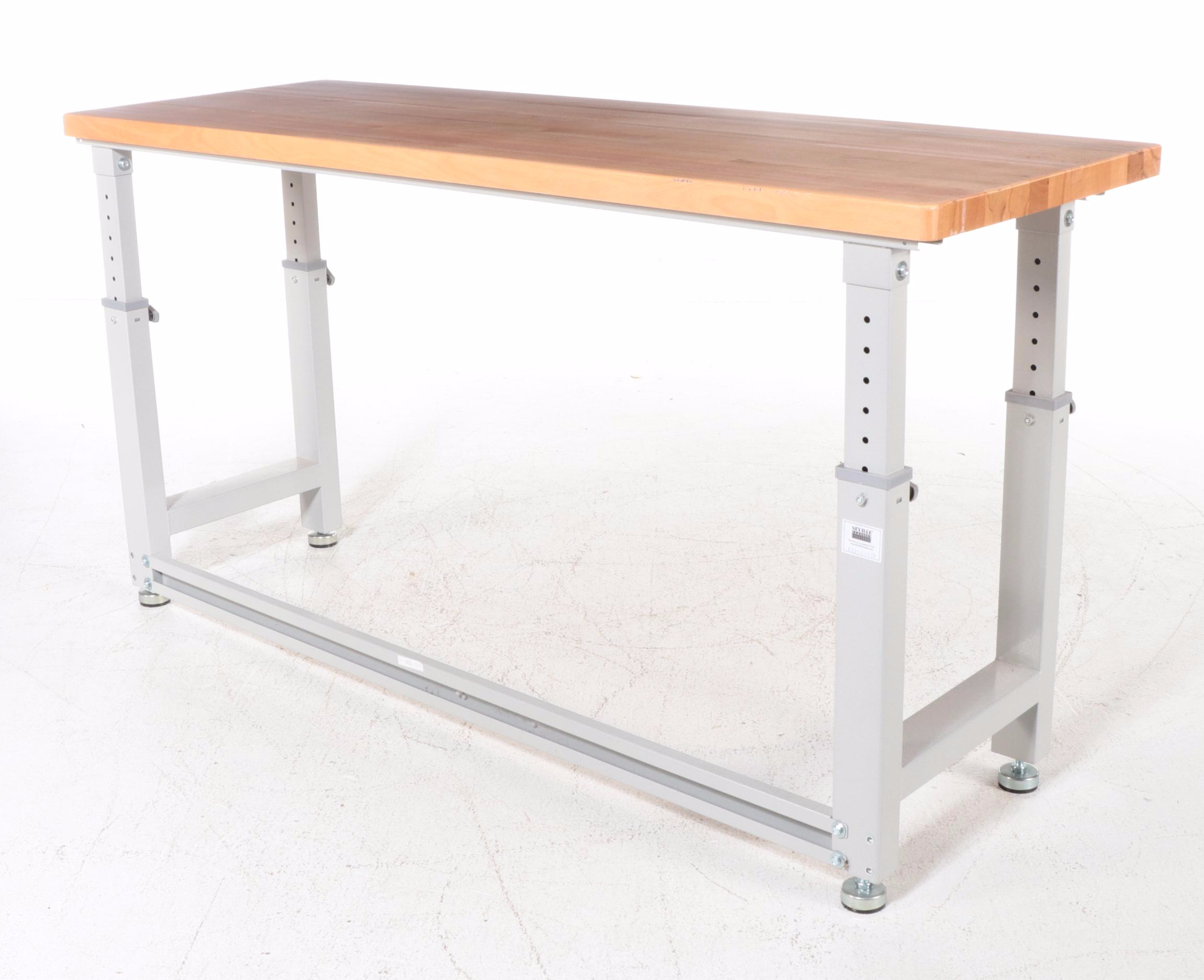 Seville Classics Ultra HD Metal and Wood Work Table