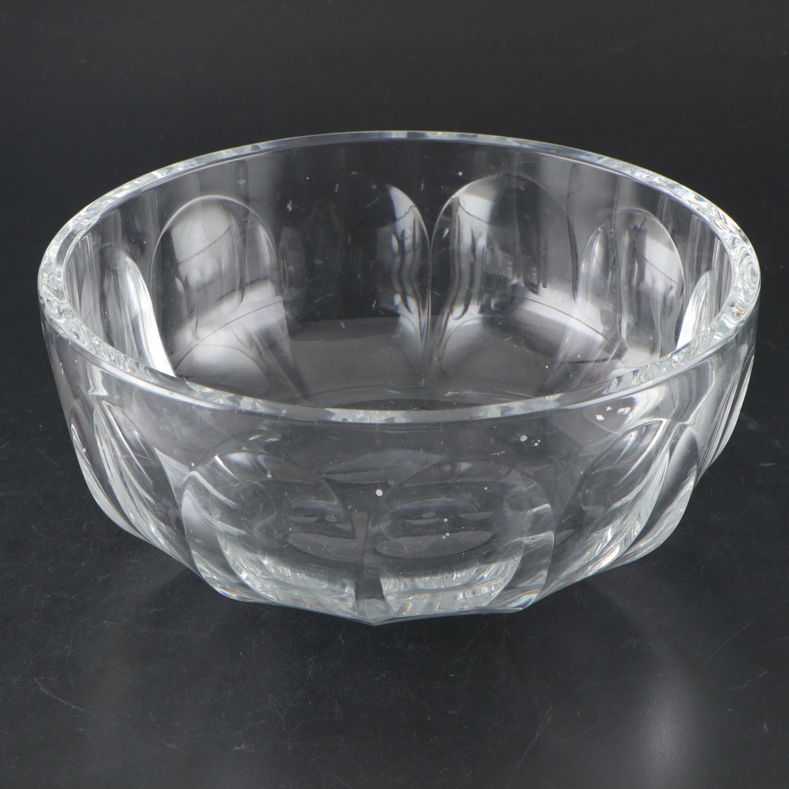 Baccarat and Ceska Cut Crystal Decorative or Serving Bowls, Late 20th C.