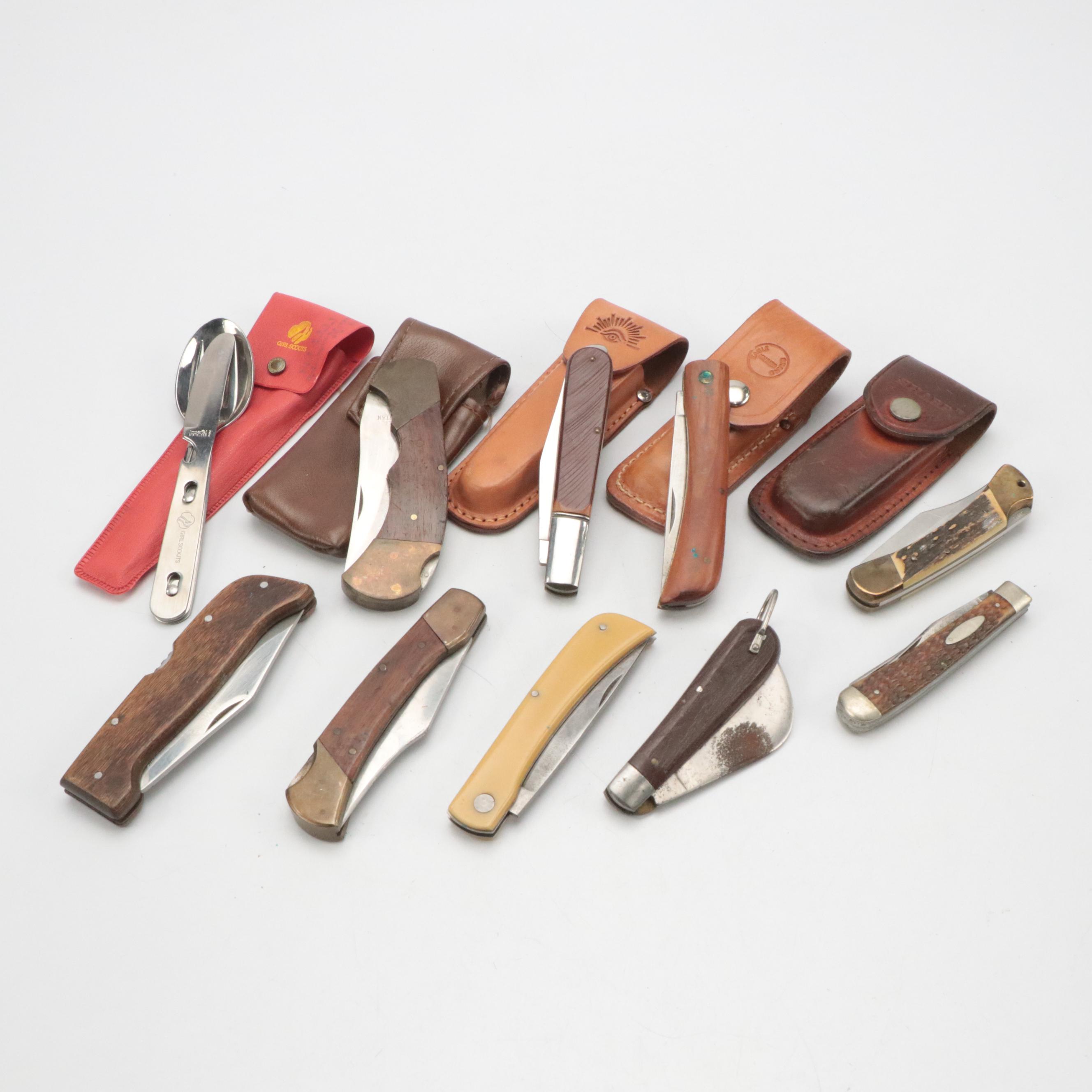 M. Klein & Sons with Other Folding Knives and Girl Scouts Utensil Tool