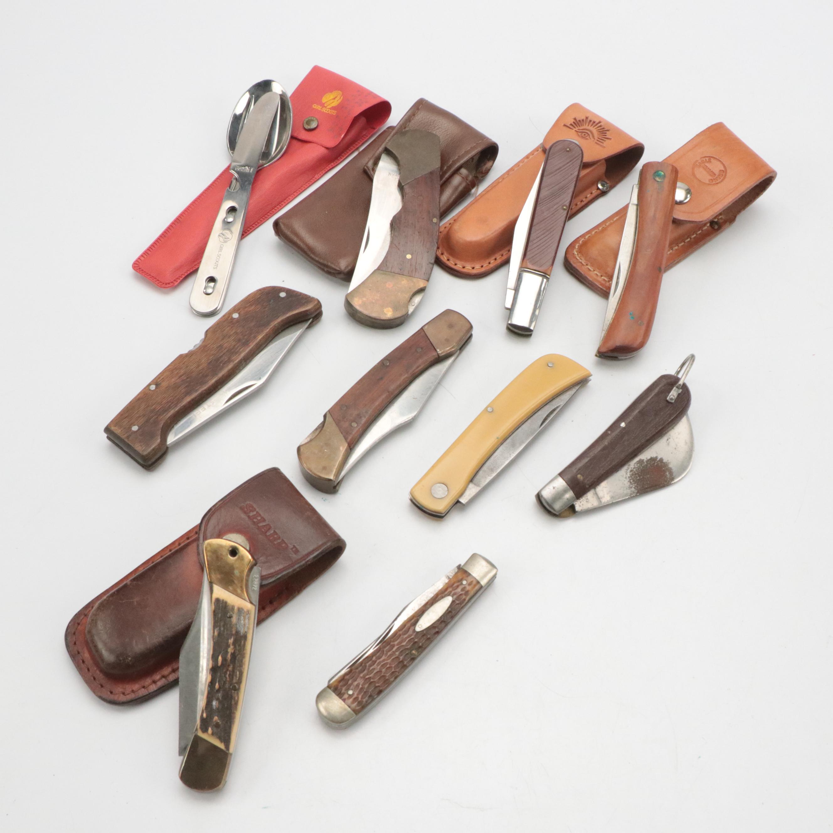 M. Klein & Sons with Other Folding Knives and Girl Scouts Utensil Tool