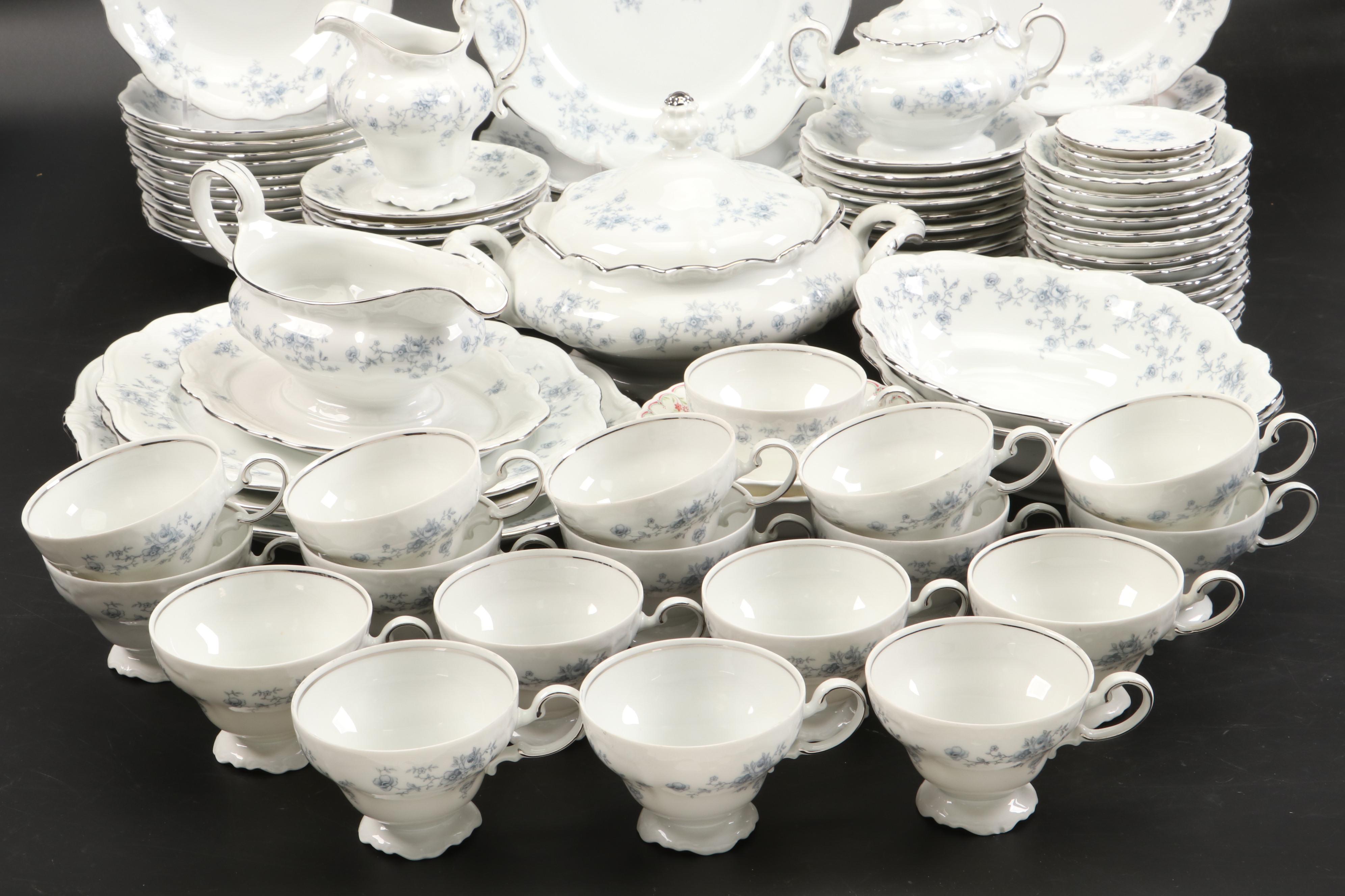 Johann Haviland "Blue Garland" Porcelain Dinner Plates, Soup Bowls and More