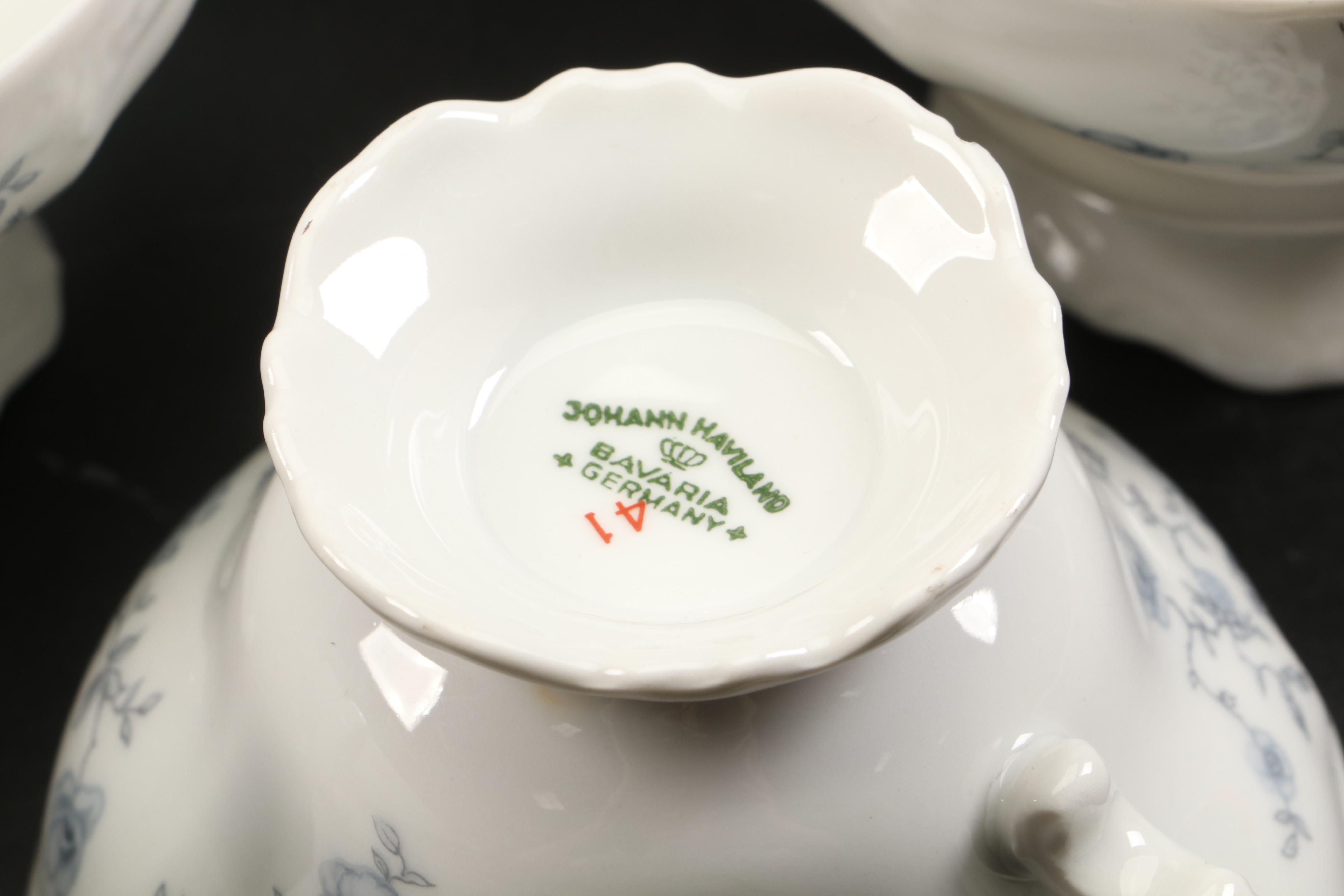 Johann Haviland "Blue Garland" Porcelain Dinner Plates, Soup Bowls and More