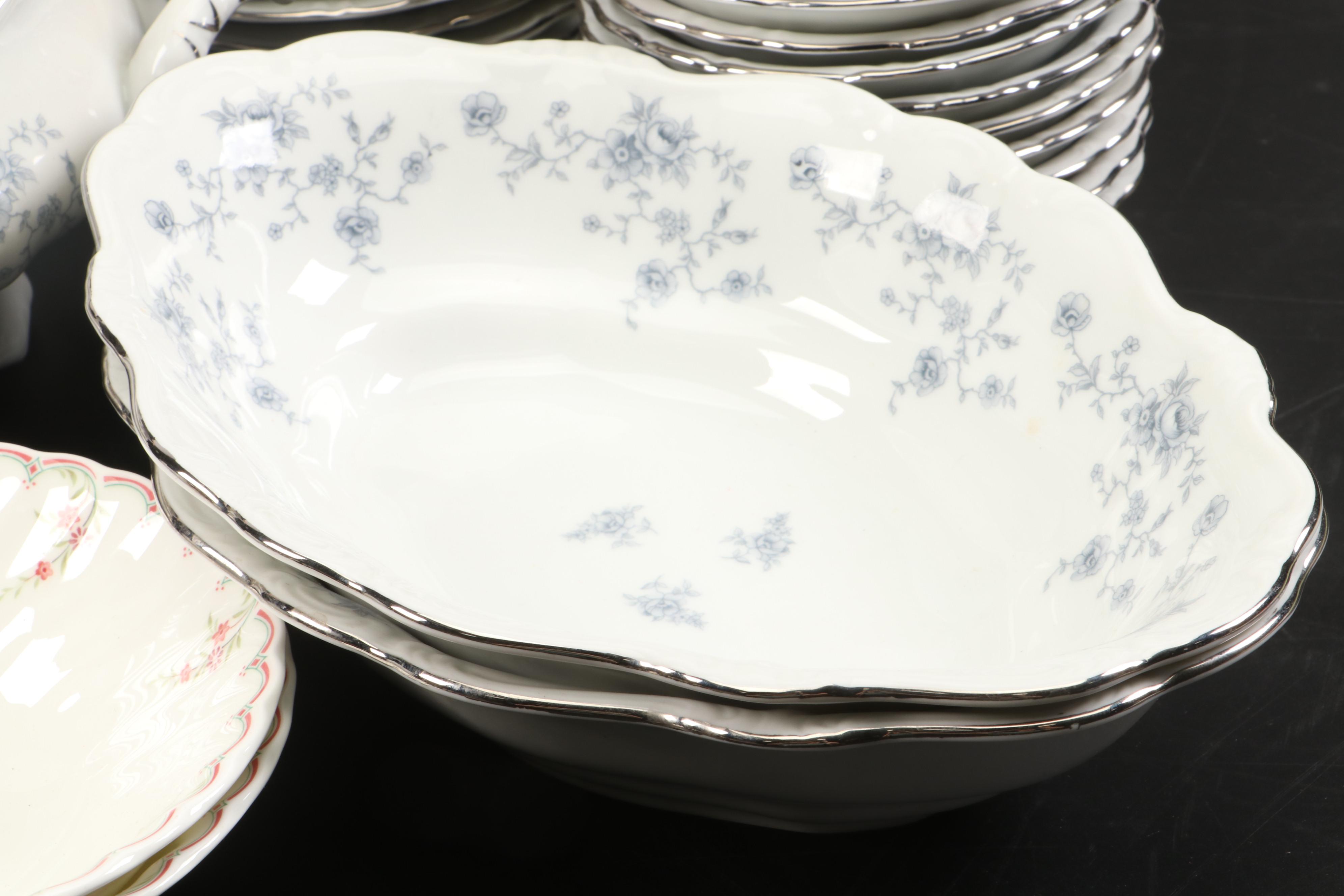 Johann Haviland "Blue Garland" Porcelain Dinner Plates, Soup Bowls and More