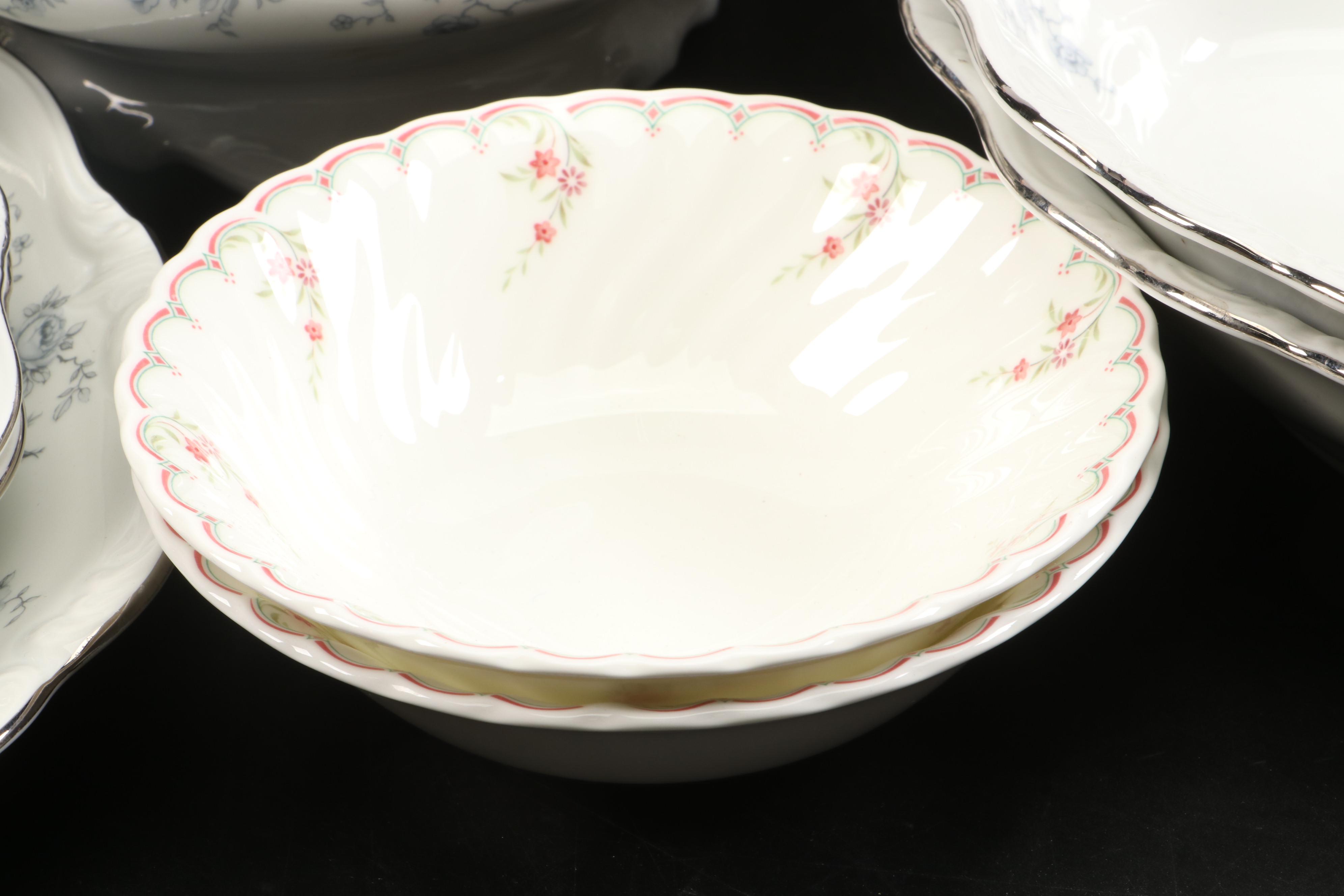 Johann Haviland "Blue Garland" Porcelain Dinner Plates, Soup Bowls and More