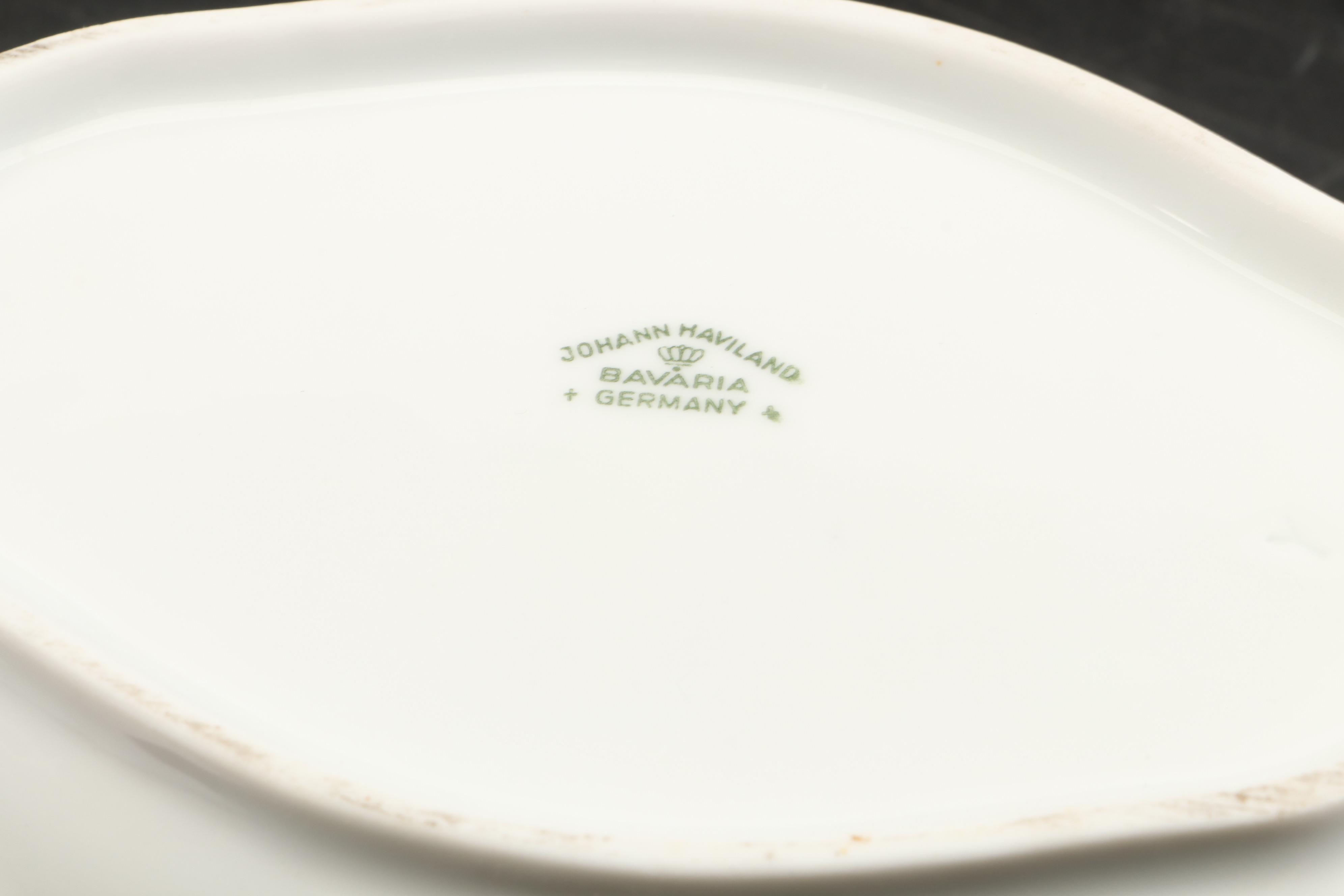 Johann Haviland "Blue Garland" Porcelain Dinner Plates, Soup Bowls and More