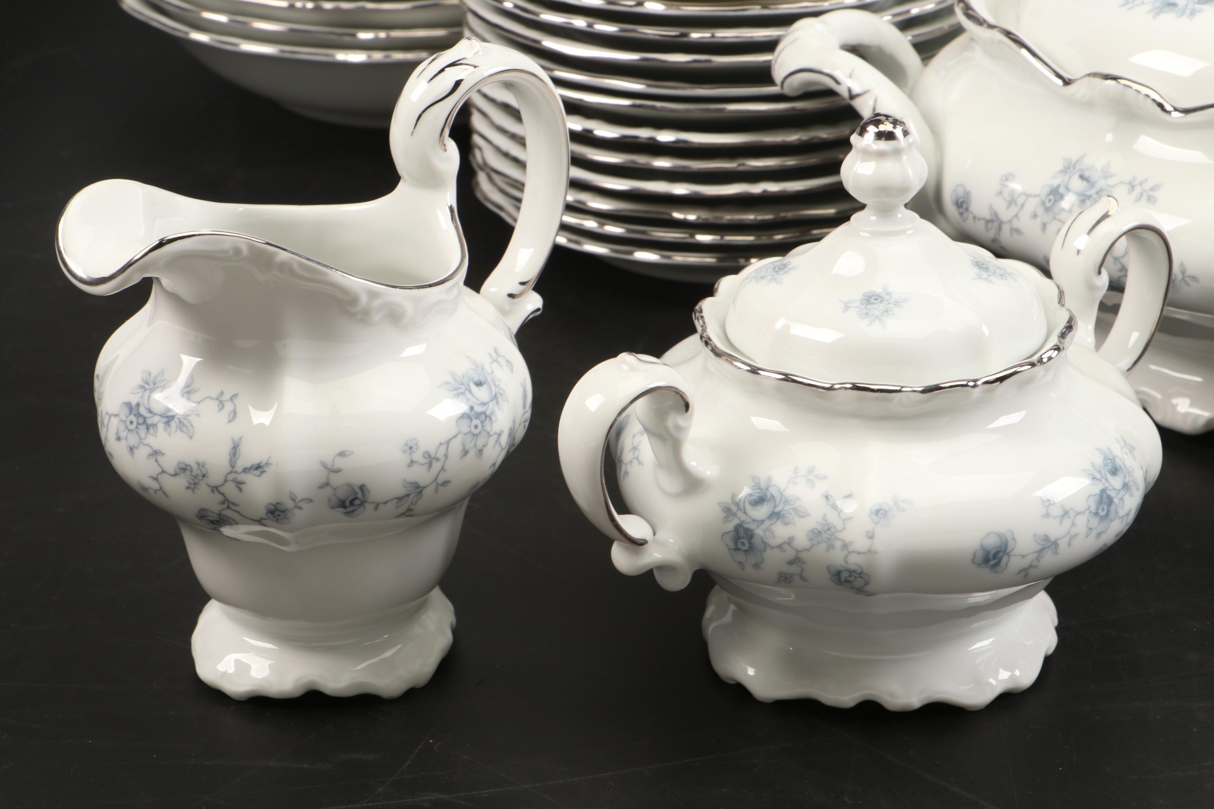 Johann Haviland "Blue Garland" Porcelain Dinner Plates, Soup Bowls and More