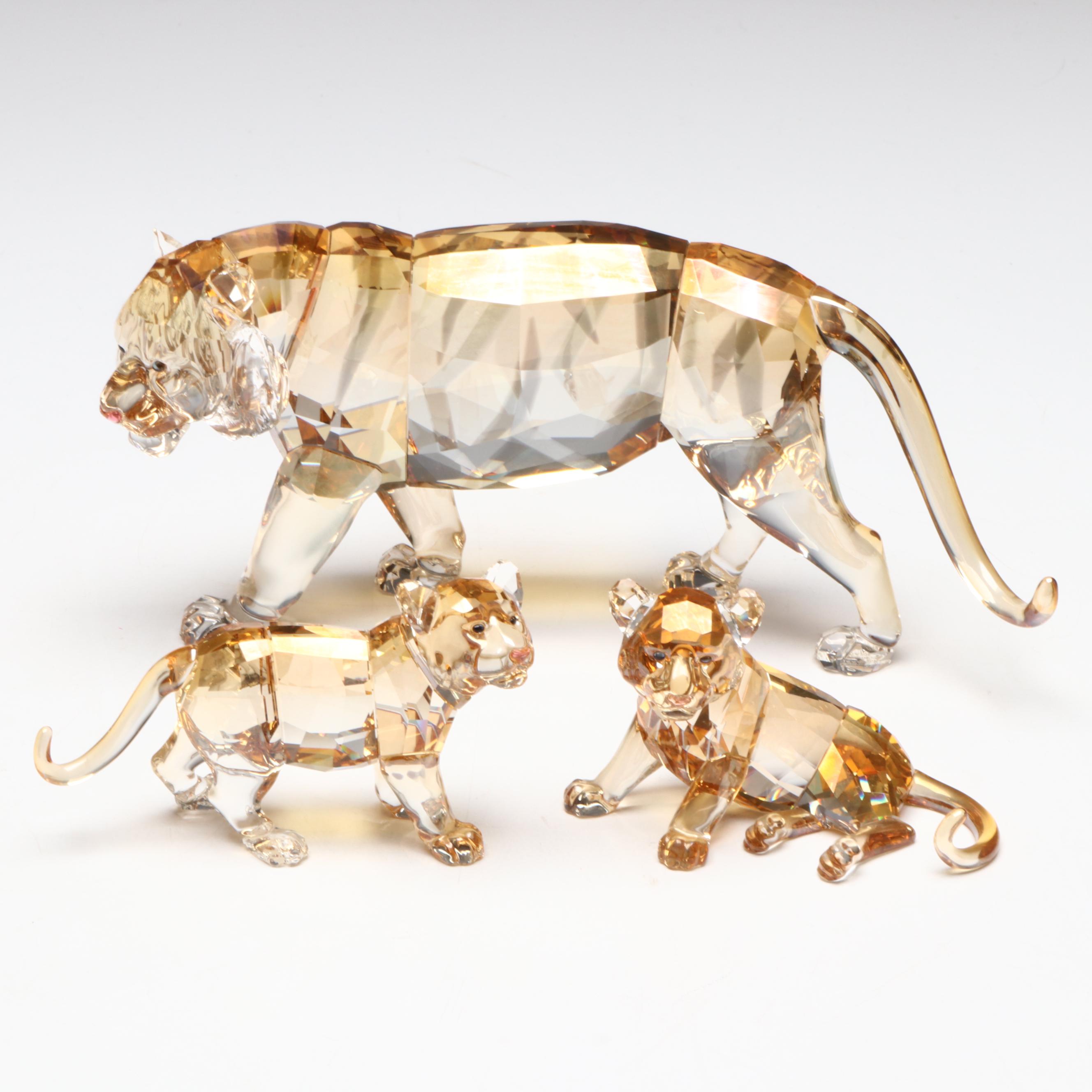 Swarovski Collectors Society Crystal Tiger Figurines, 2010