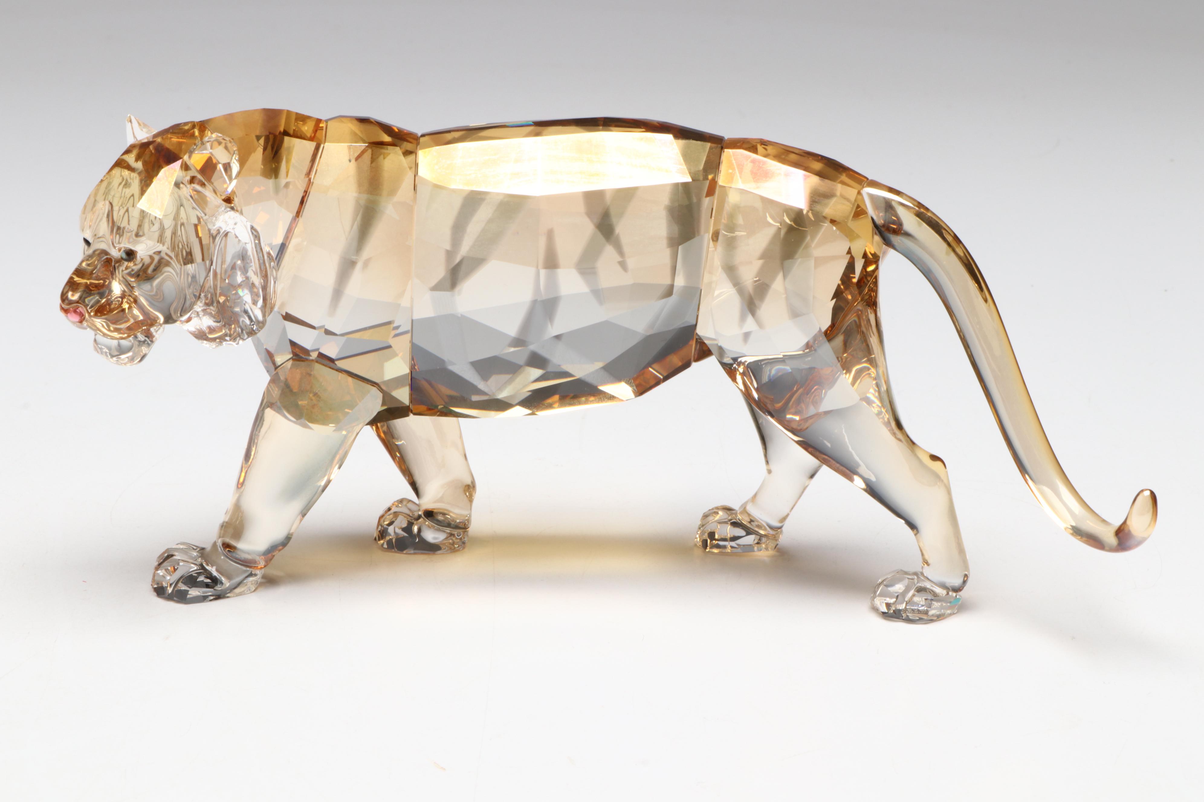 Swarovski Collectors Society Crystal Tiger Figurines, 2010