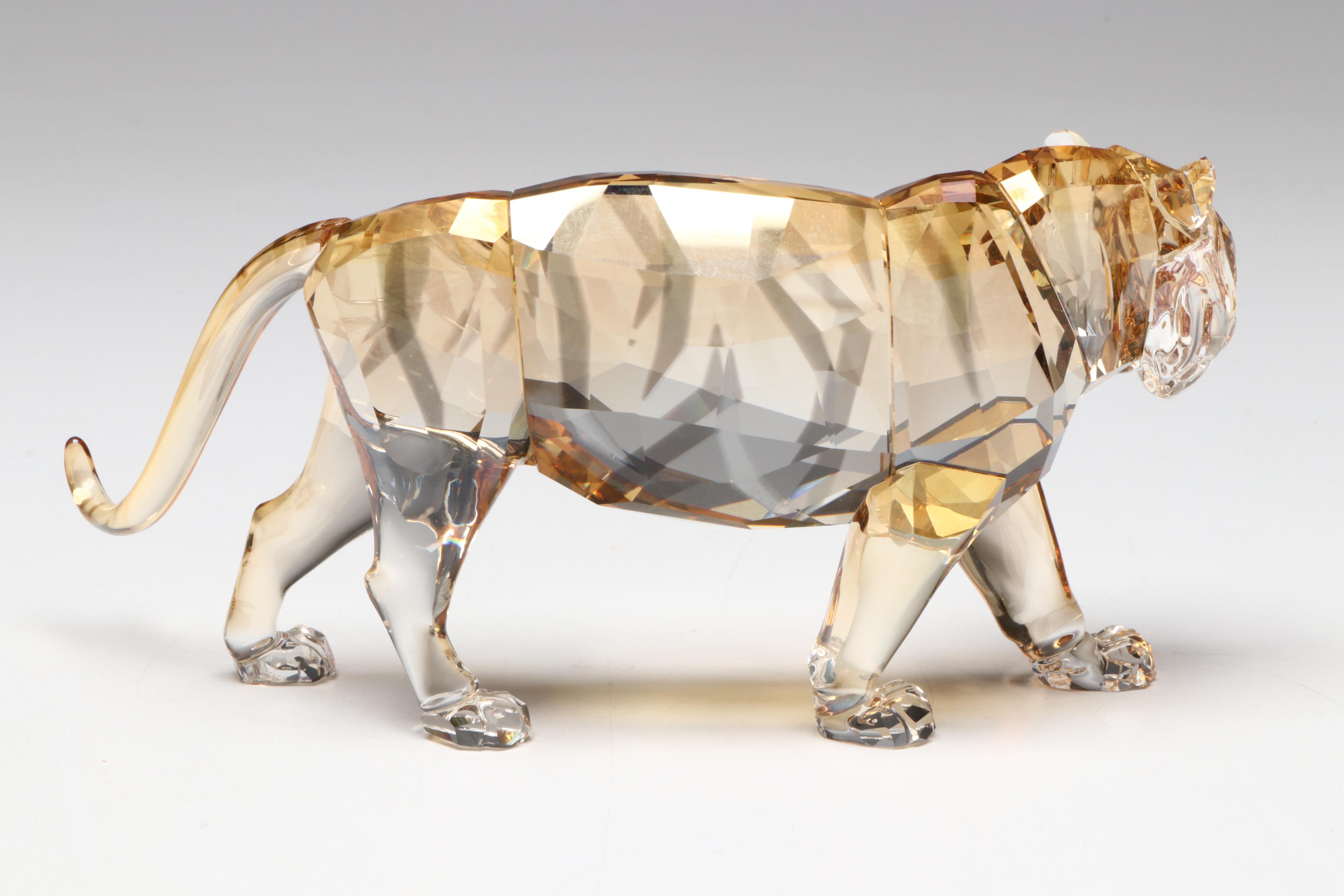 Swarovski Collectors Society Crystal Tiger Figurines, 2010
