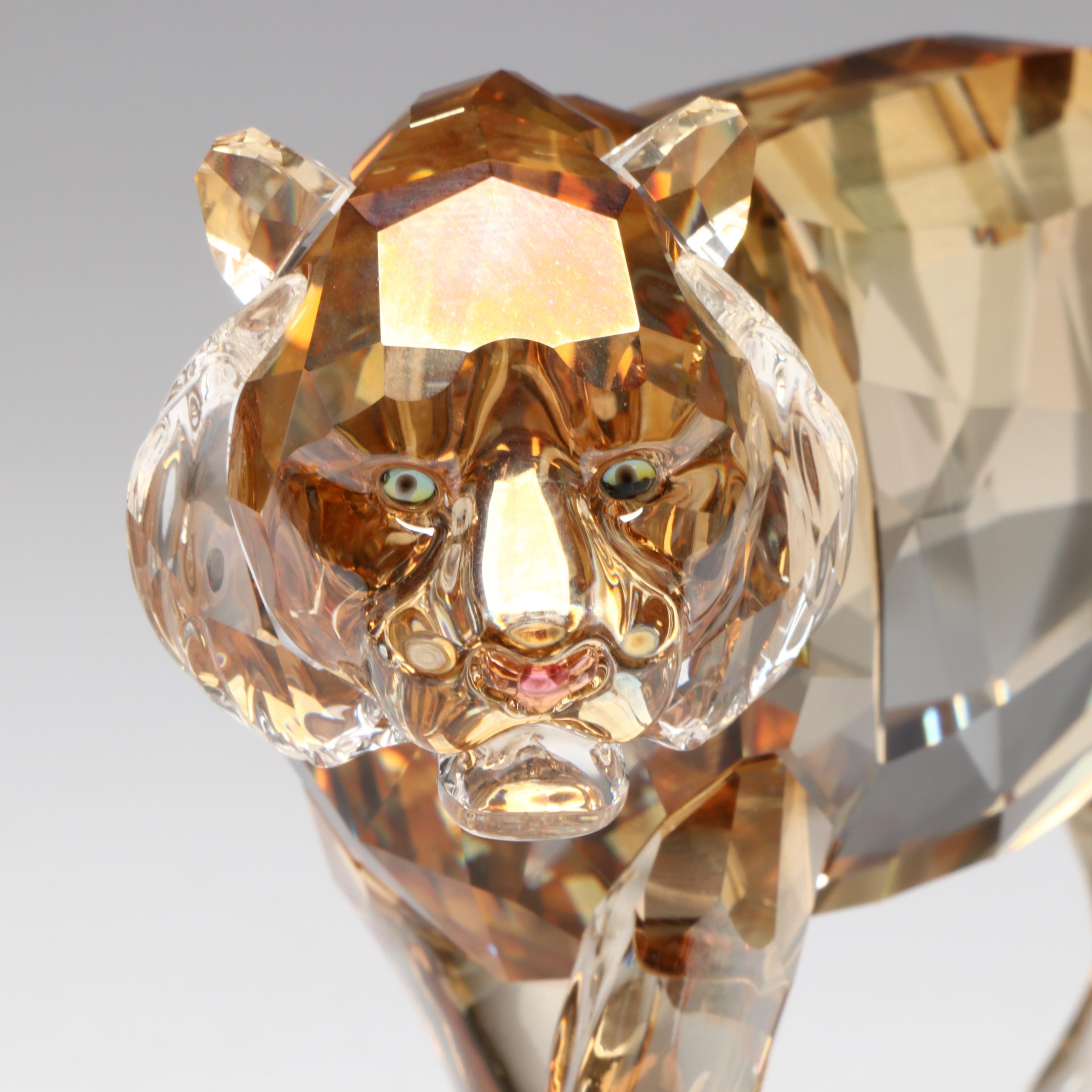 Swarovski Collectors Society Crystal Tiger Figurines, 2010