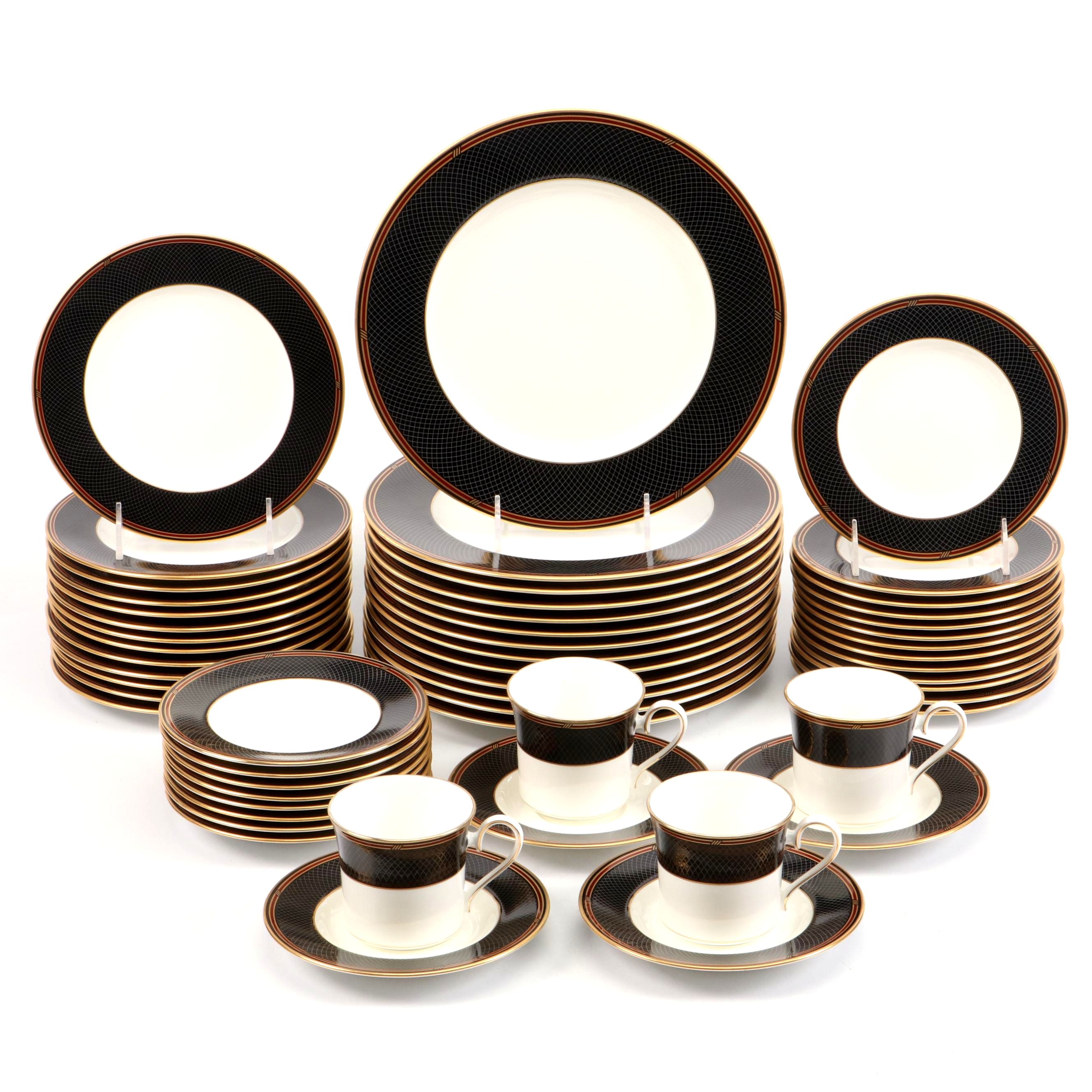 Mikasa "Ebony Jewel" Bone China Dinnerware, 1990–1995