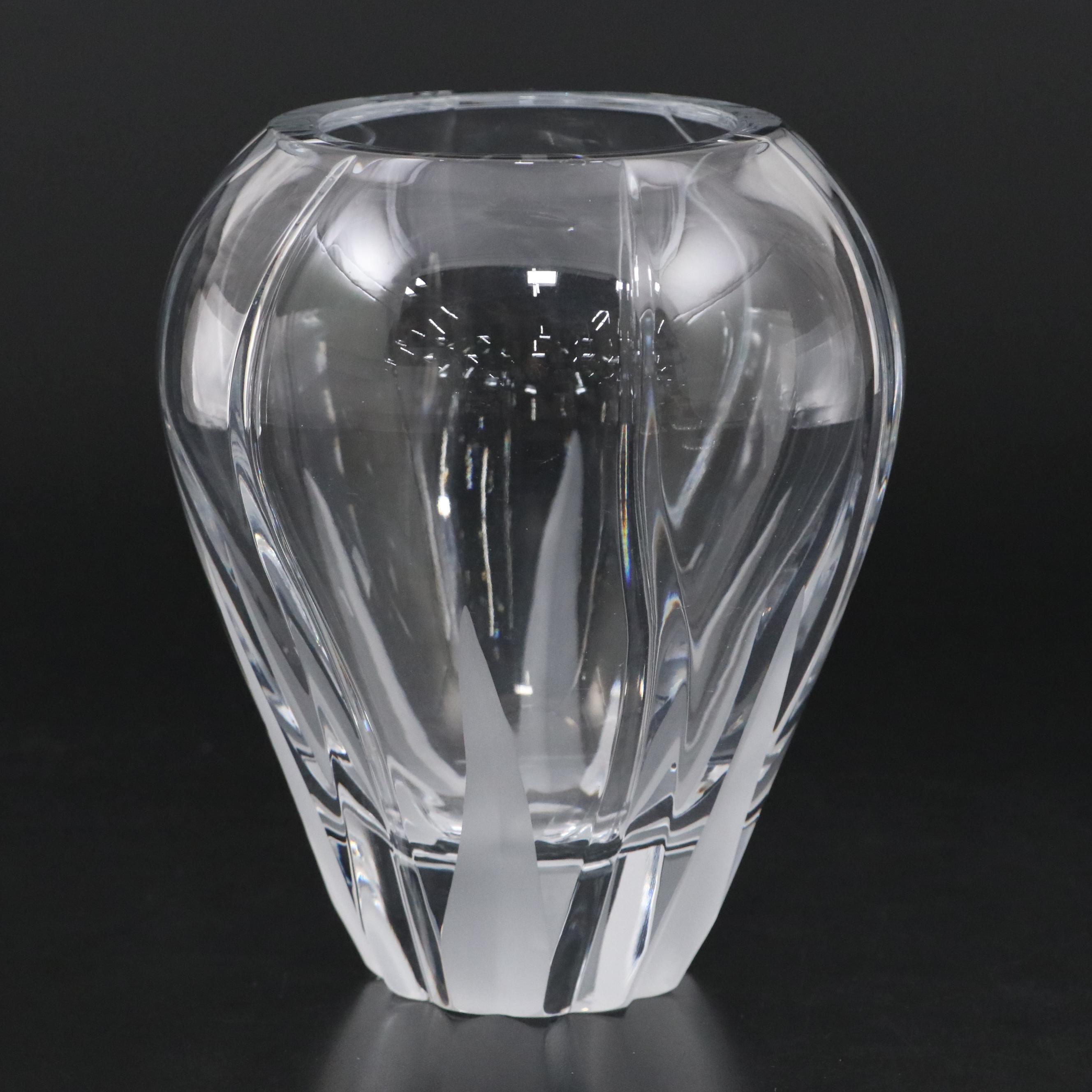 Mikasa Crystal Vase Pair with Other Cut Crystal Vase and Nut Bowl