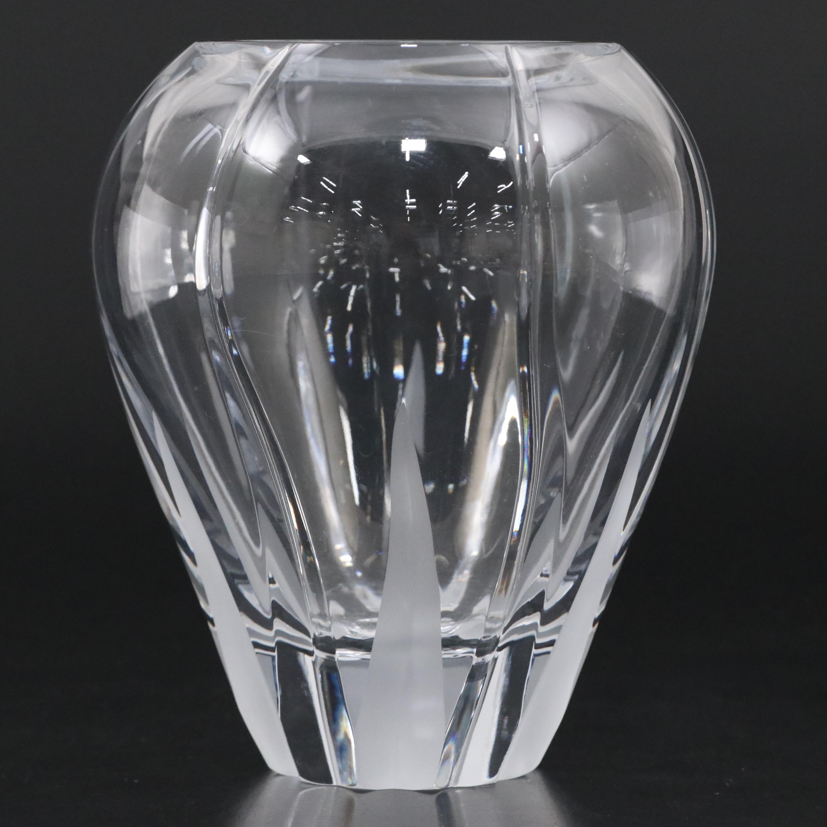 Mikasa Crystal Vase Pair with Other Cut Crystal Vase and Nut Bowl