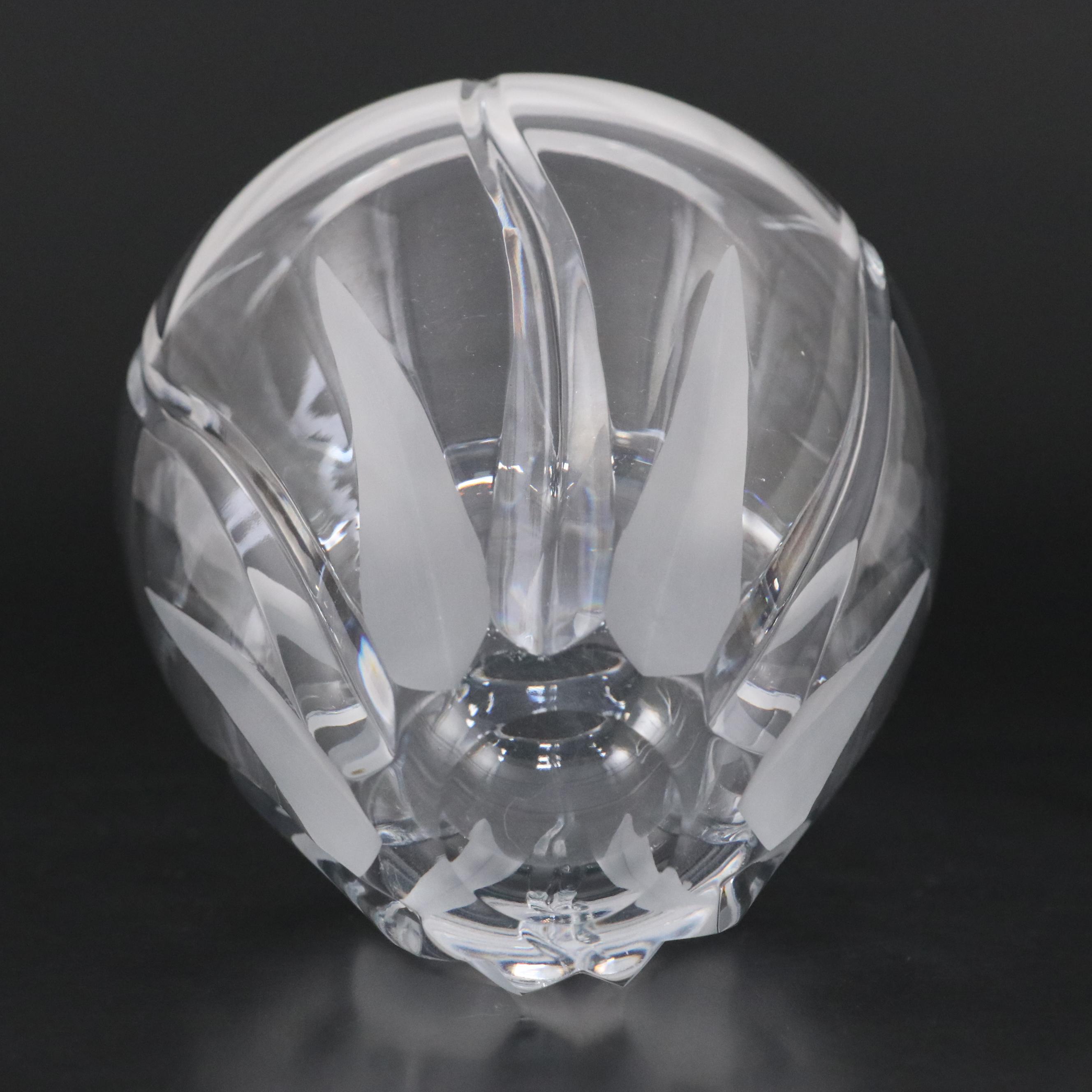 Mikasa Crystal Vase Pair with Other Cut Crystal Vase and Nut Bowl