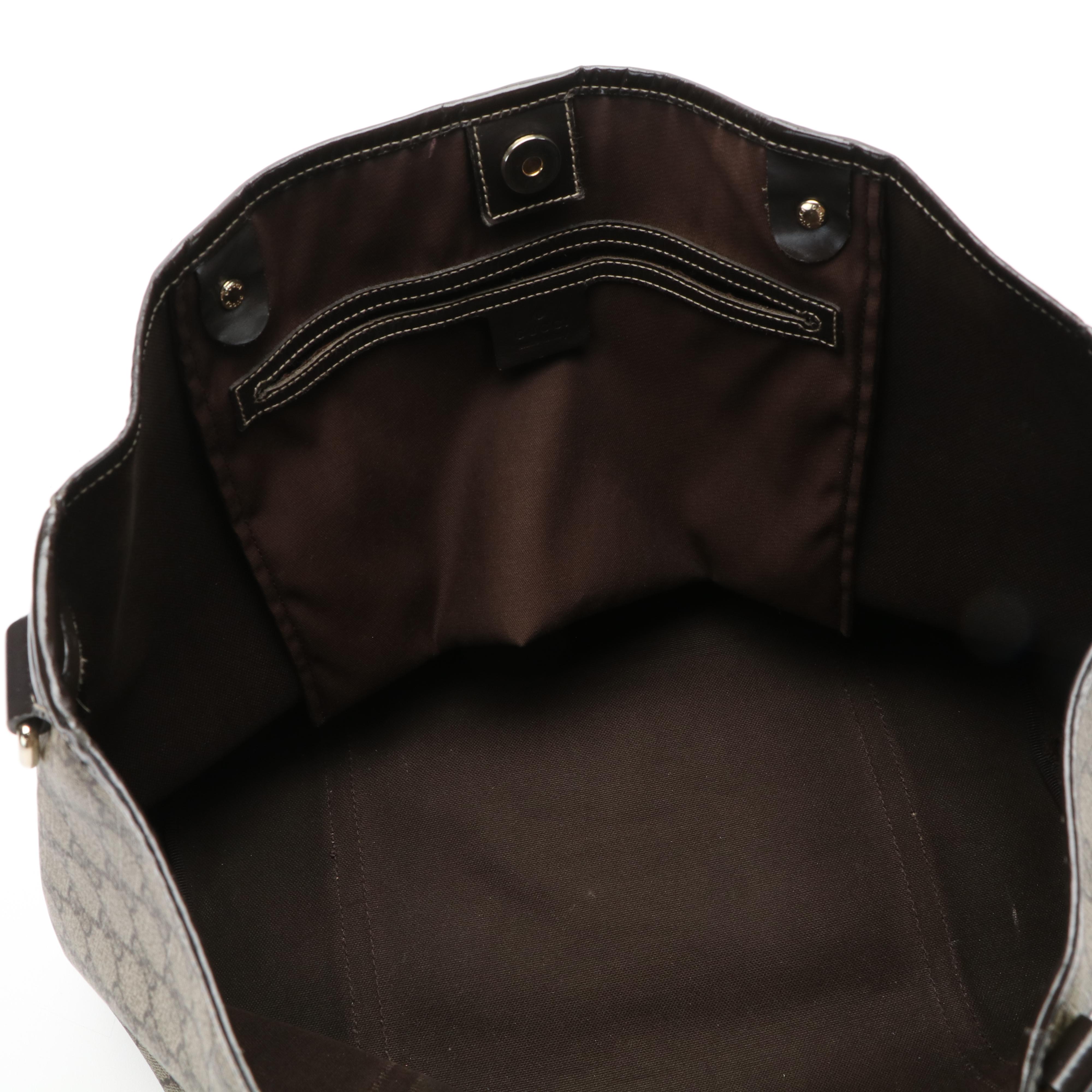 Gucci Original Joy Tote in Beige GG Supreme Canvas and Leather