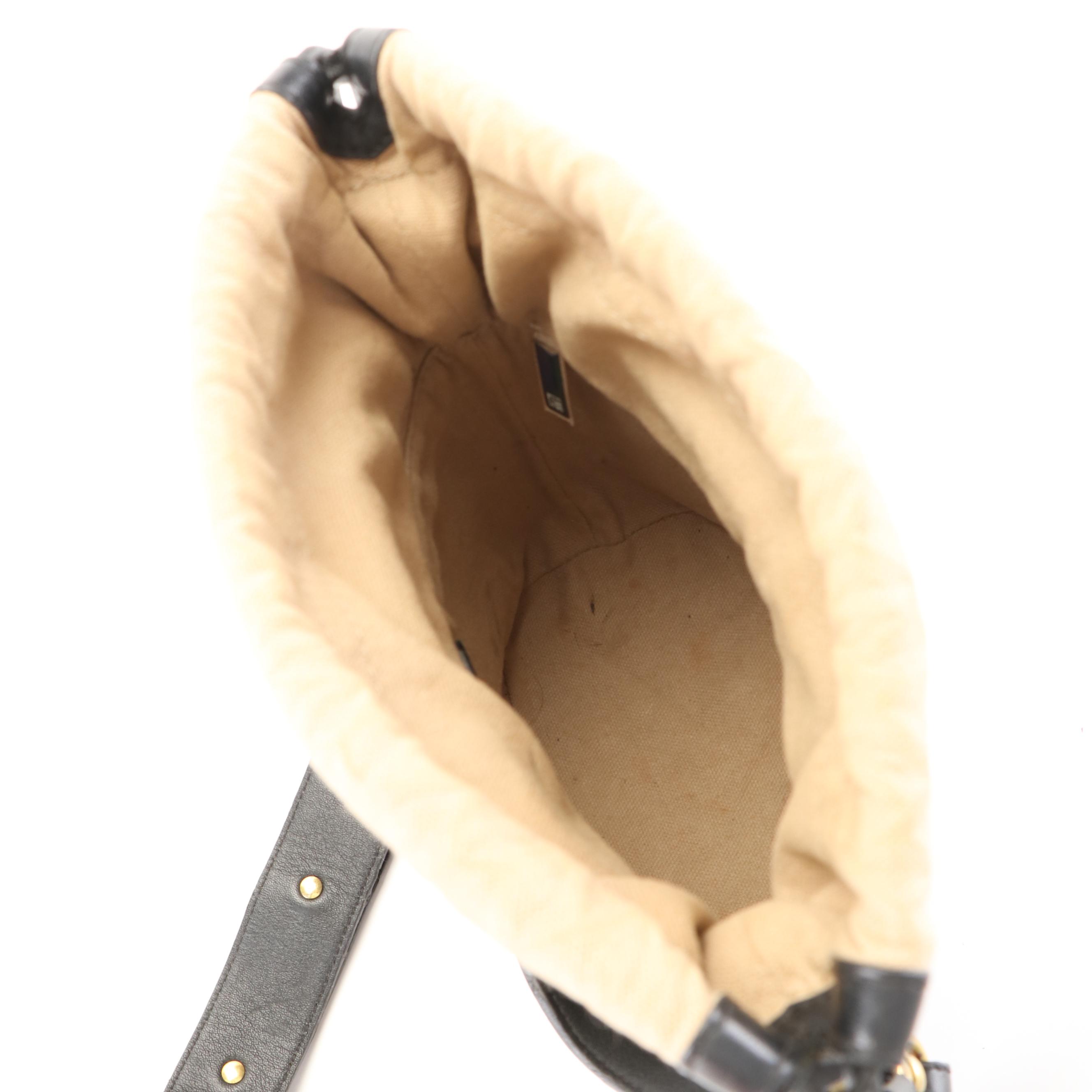 Chloé Roy Embroidered Mini Horse Leather Bucket Bag