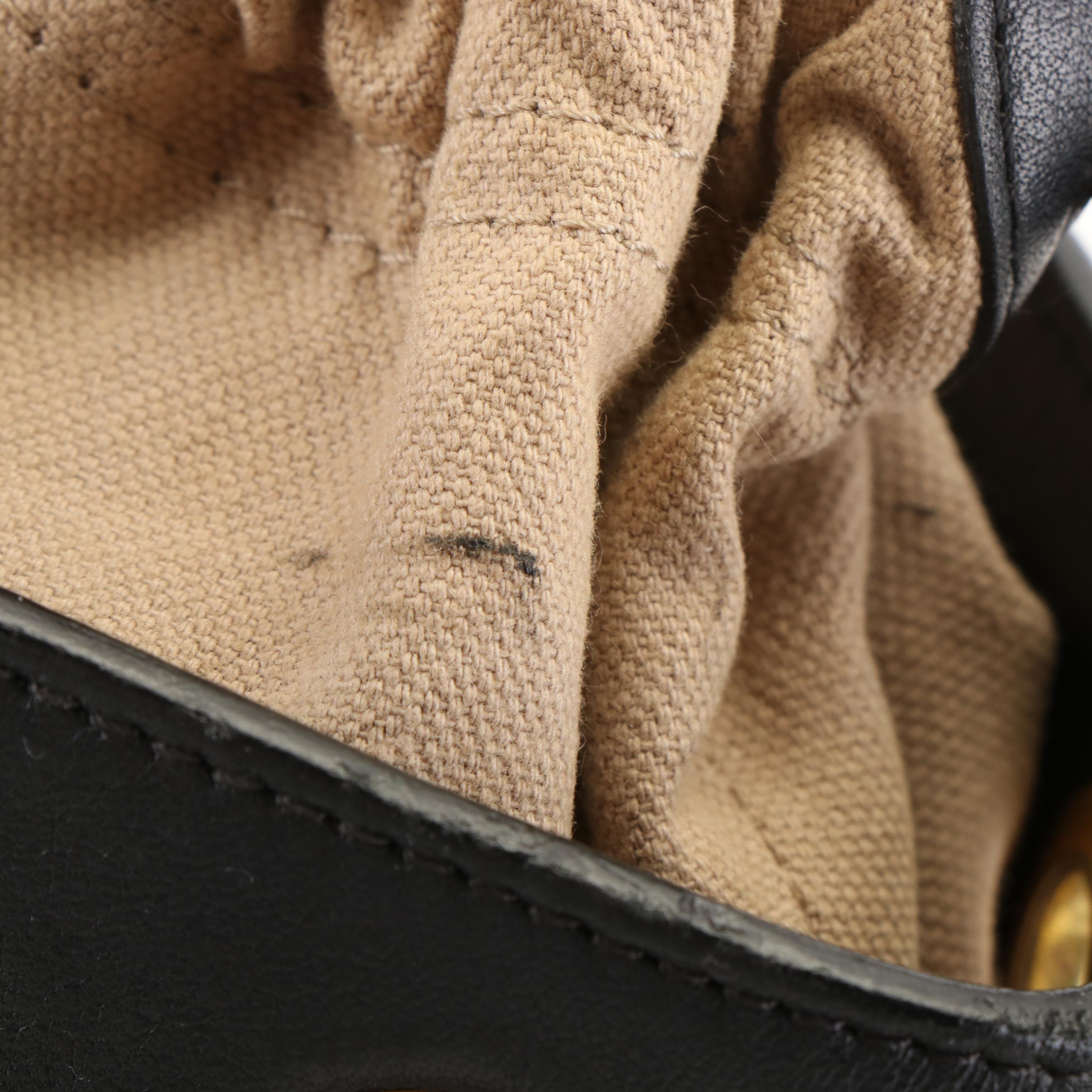 Chloé Roy Embroidered Mini Horse Leather Bucket Bag