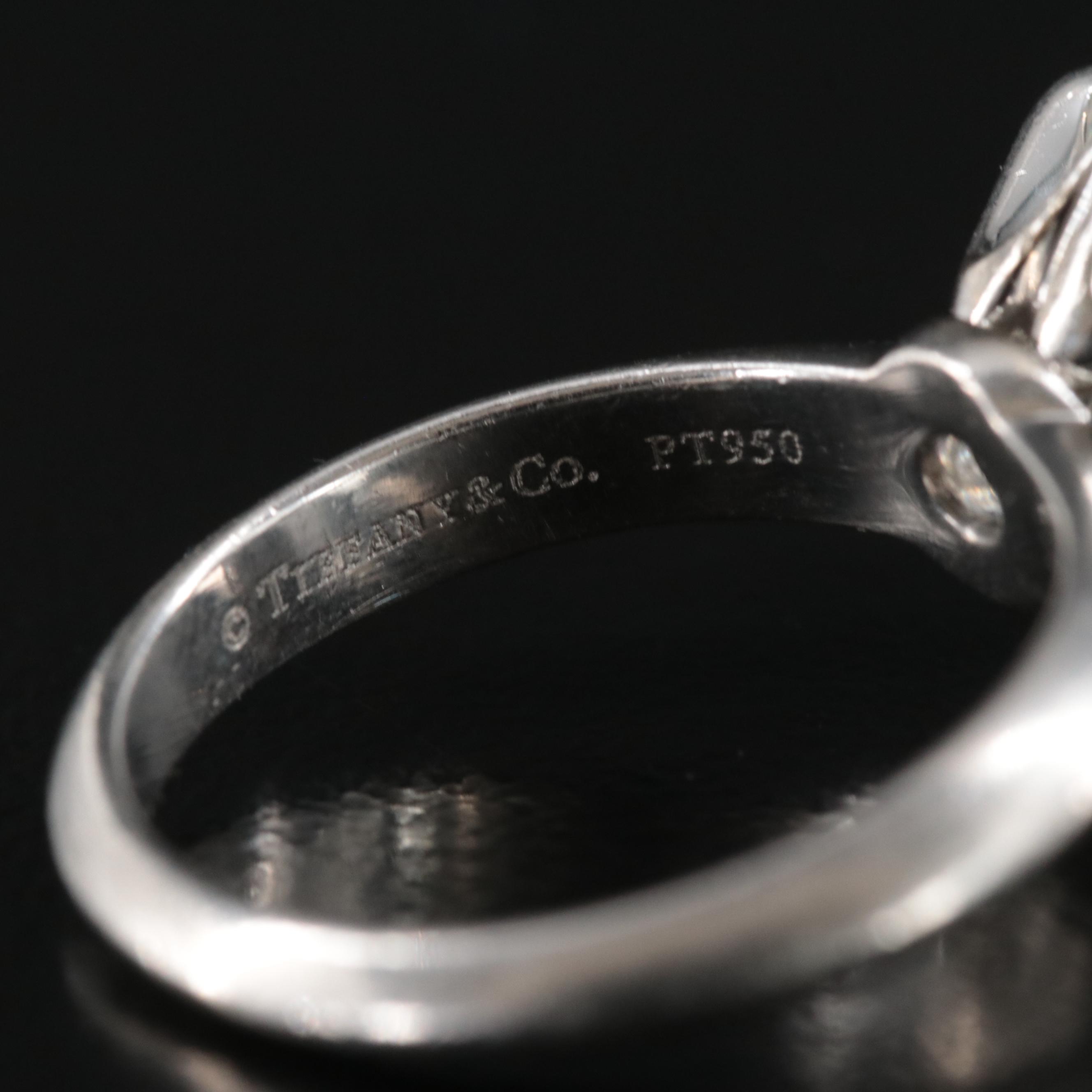 Tiffany & Co. Platinum 3.37 CT Diamond Solitaire Ring with GIA and Tiffany Certs