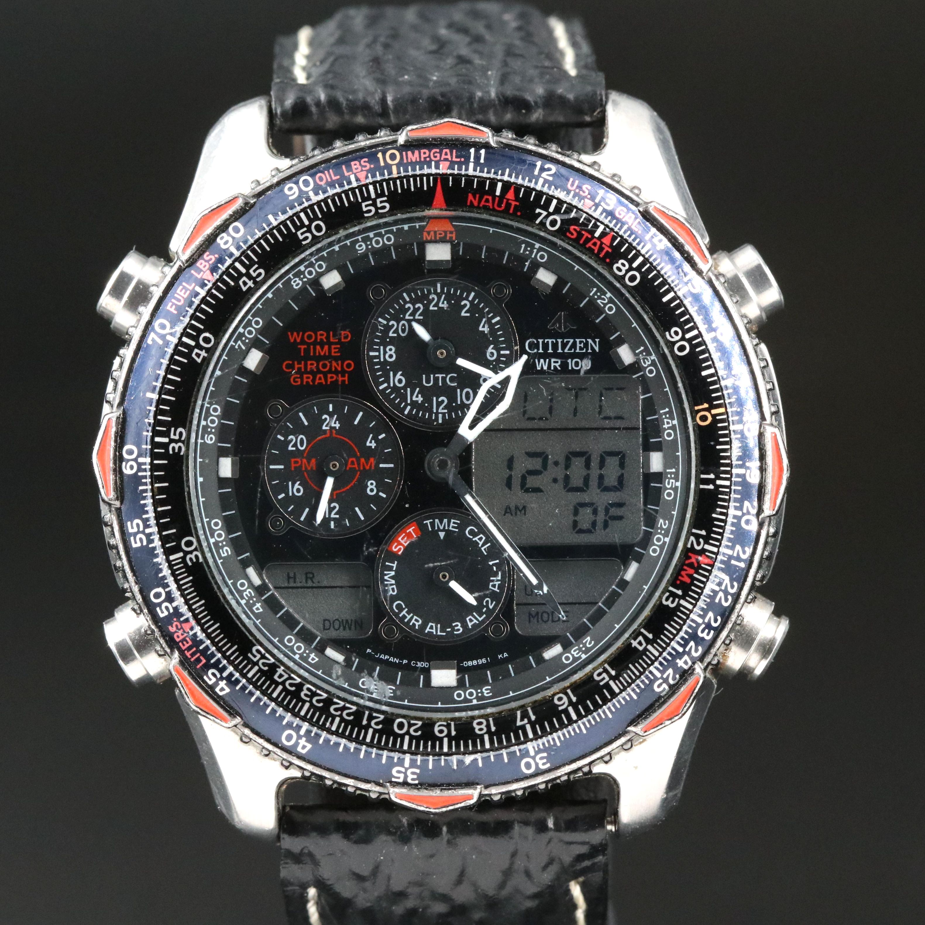 Citizen World Time Chronograph Navihawk Watch