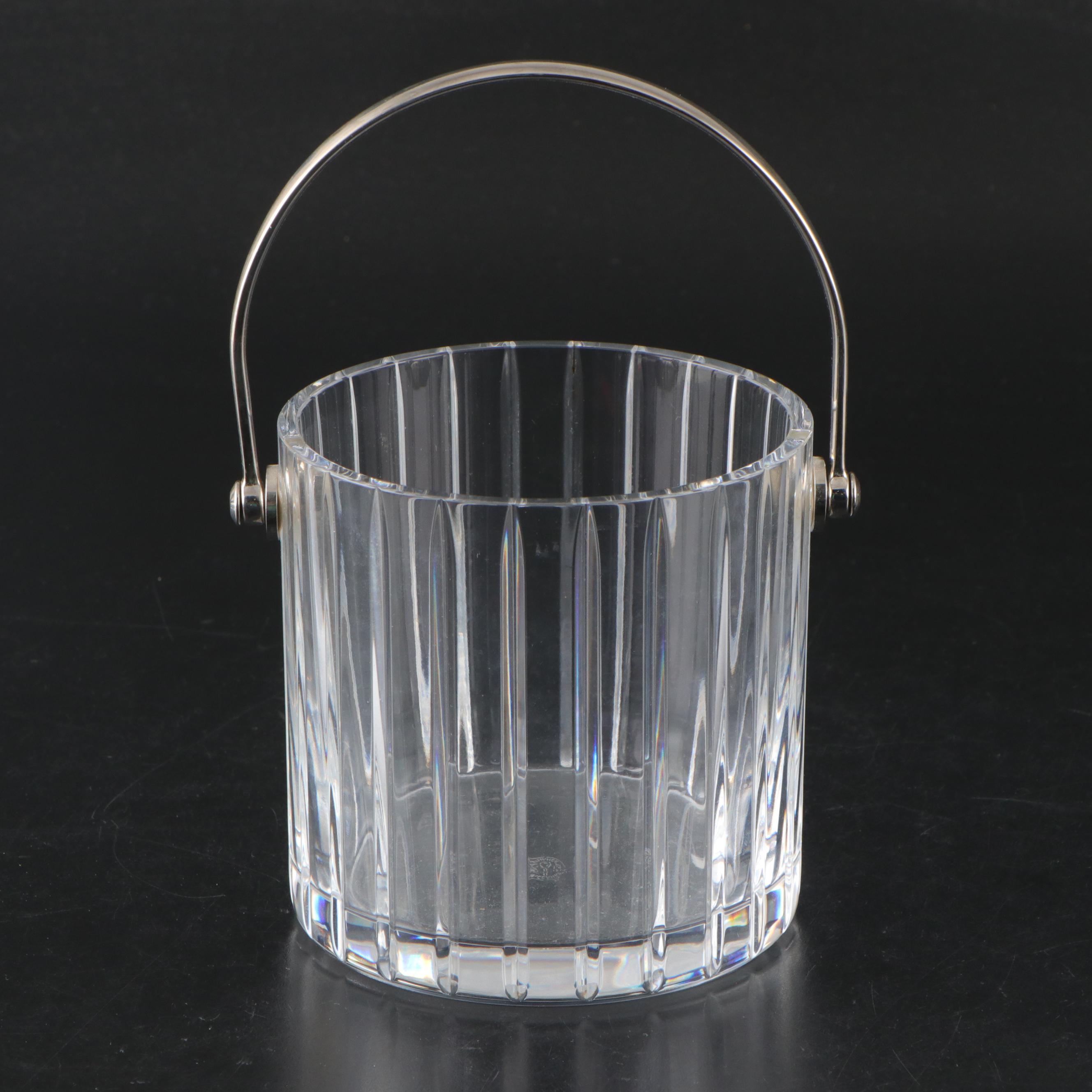 Baccarat Crystal Ice Bucket with Highball and Lowball Glasses