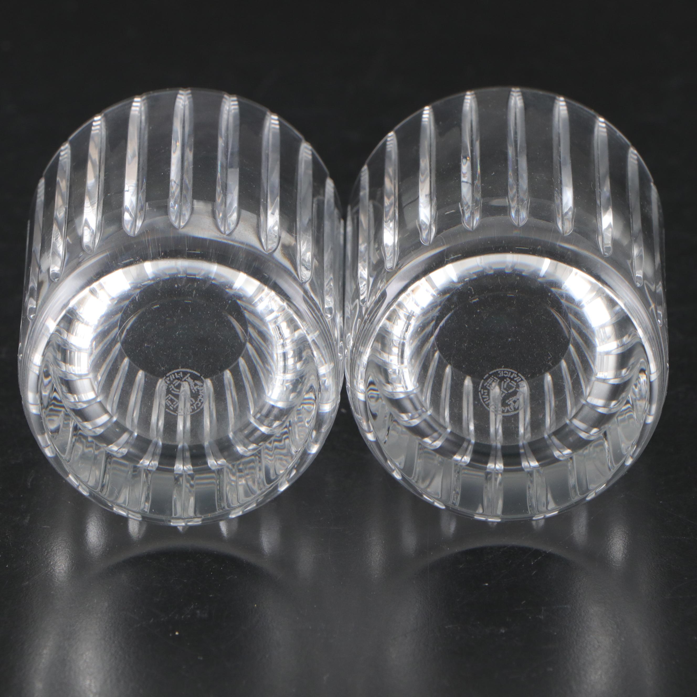 Baccarat Crystal Ice Bucket with Highball and Lowball Glasses