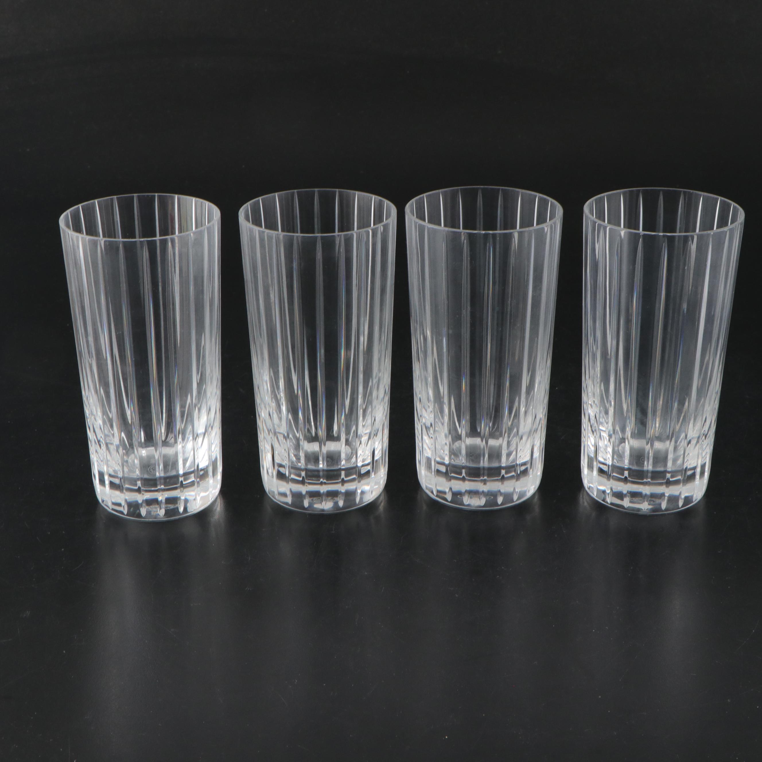 Baccarat Crystal Ice Bucket with Highball and Lowball Glasses