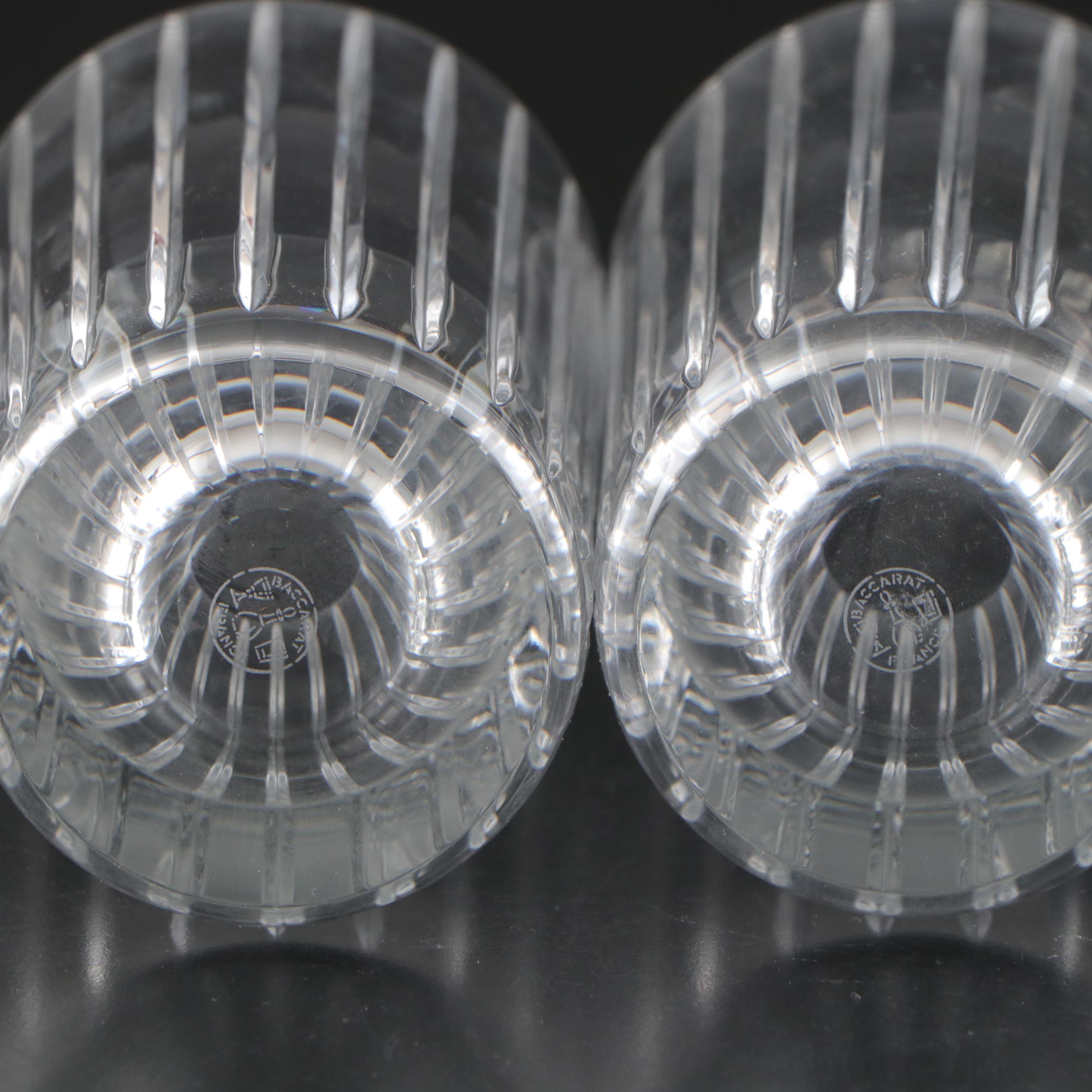 Baccarat Crystal Ice Bucket with Highball and Lowball Glasses