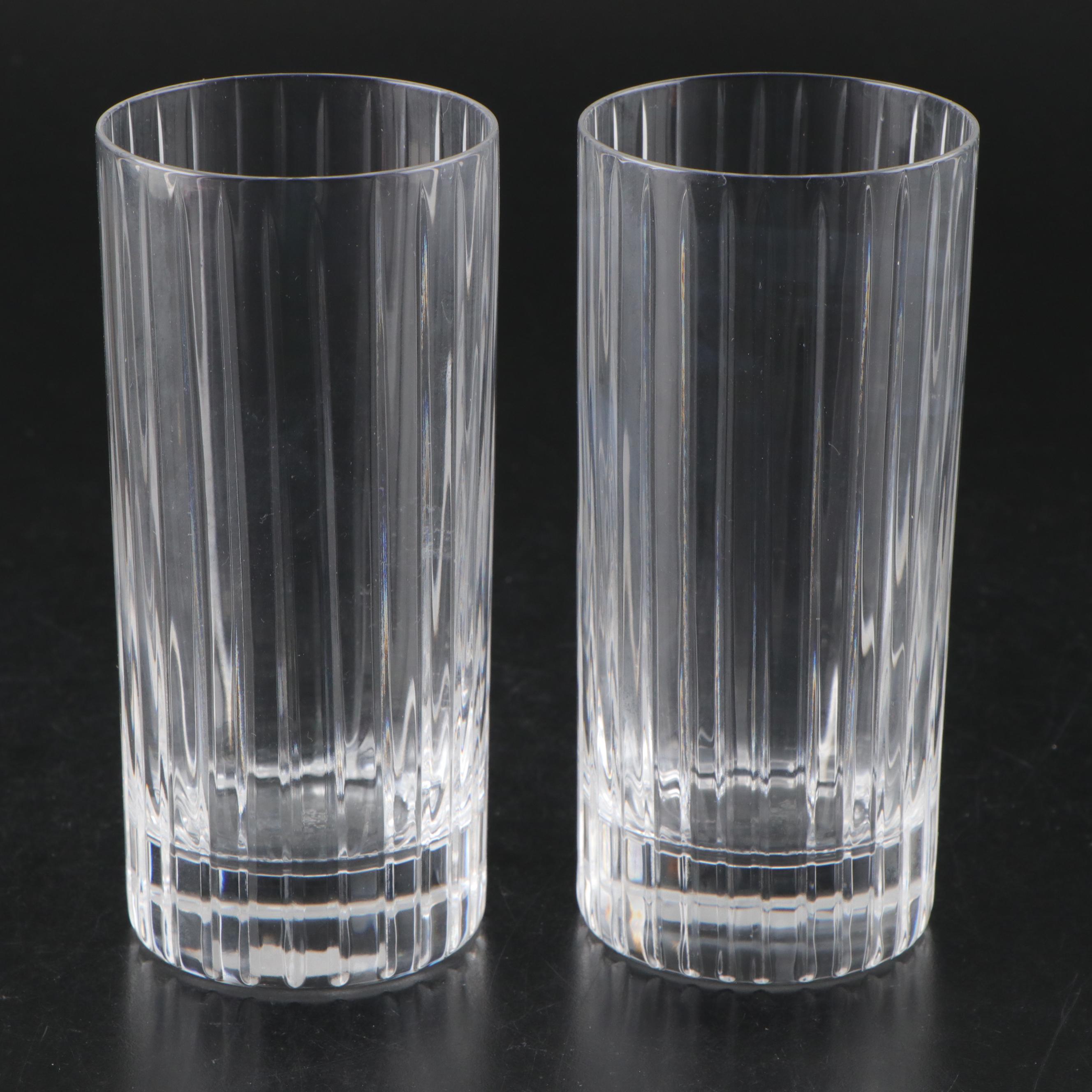 Baccarat Crystal Ice Bucket with Highball and Lowball Glasses