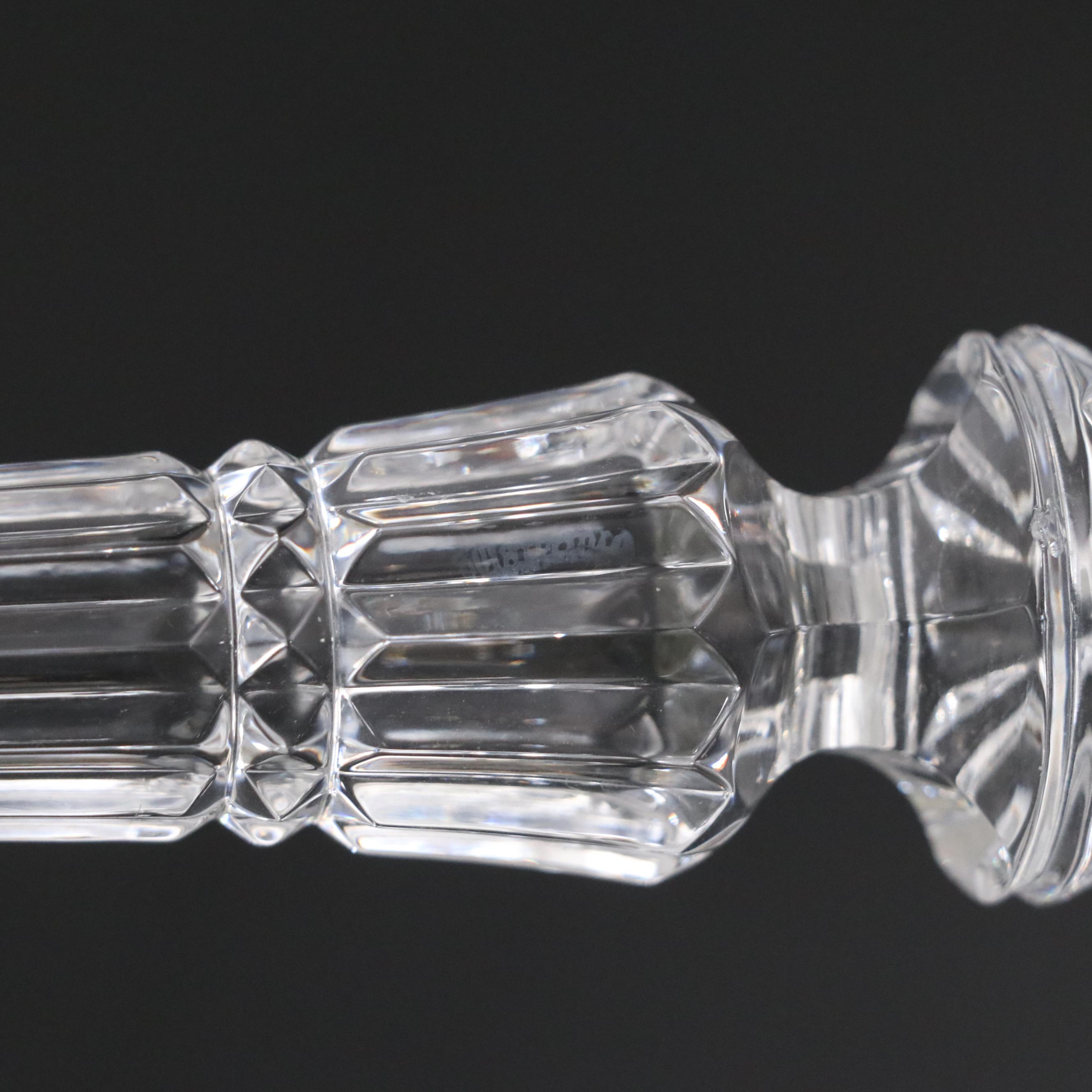 Waterford Crystal and Stainless Steel Cake Servers with Porcelain Handle Knife