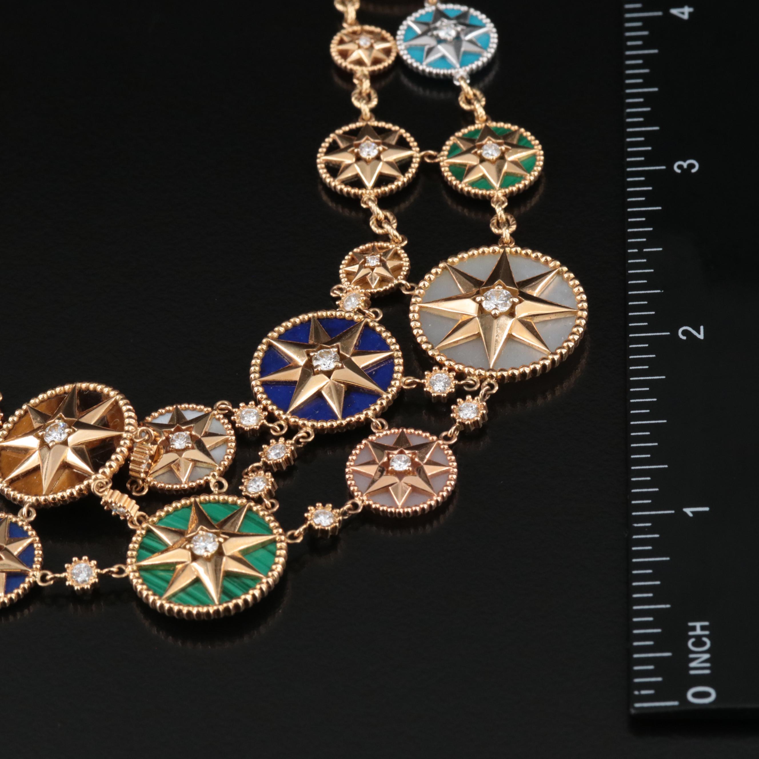 Dior Joaillerie Rose des Vents 18K Gemstone and 2.07 CTW Diamond Choker