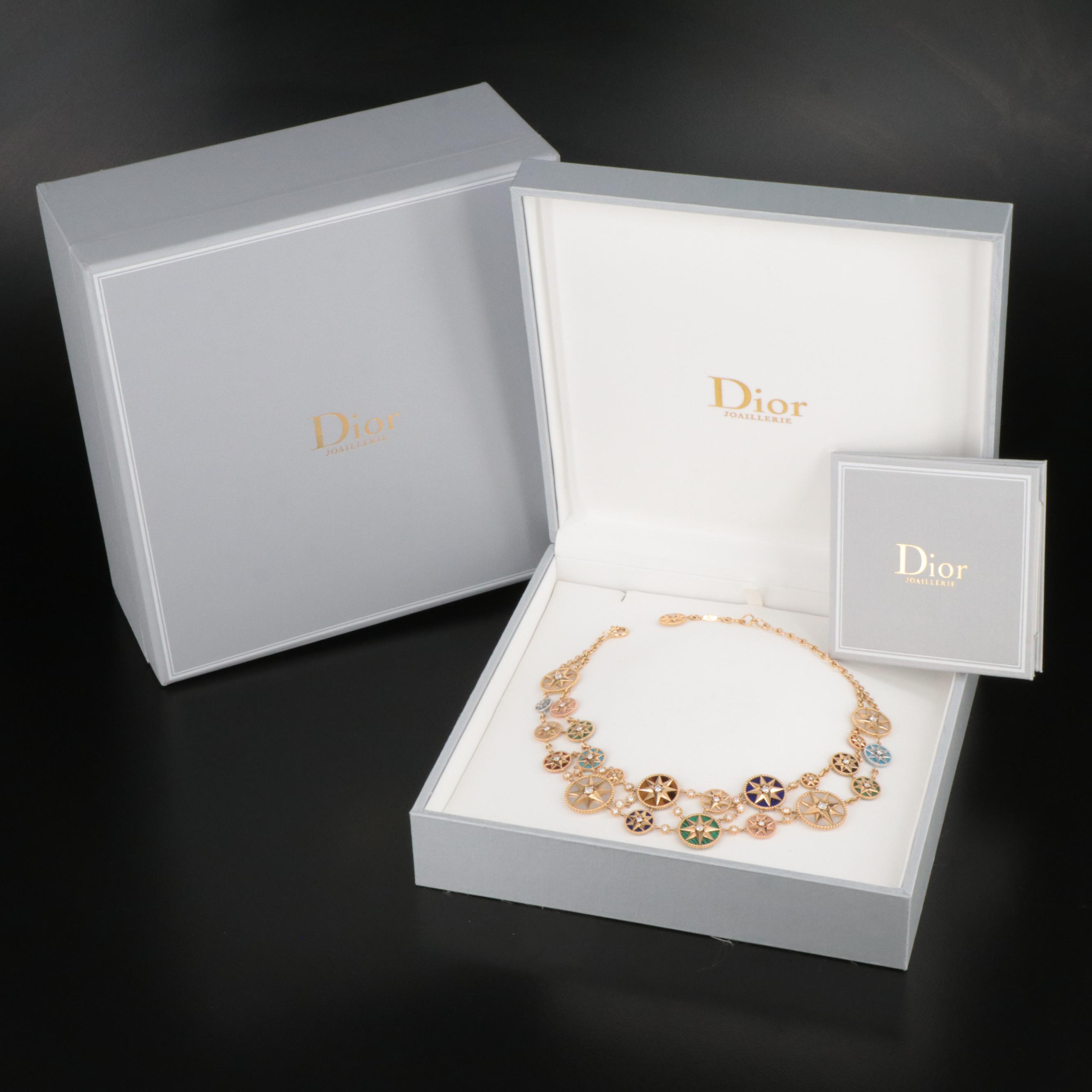 Dior Joaillerie Rose des Vents 18K Gemstone and 2.07 CTW Diamond Choker