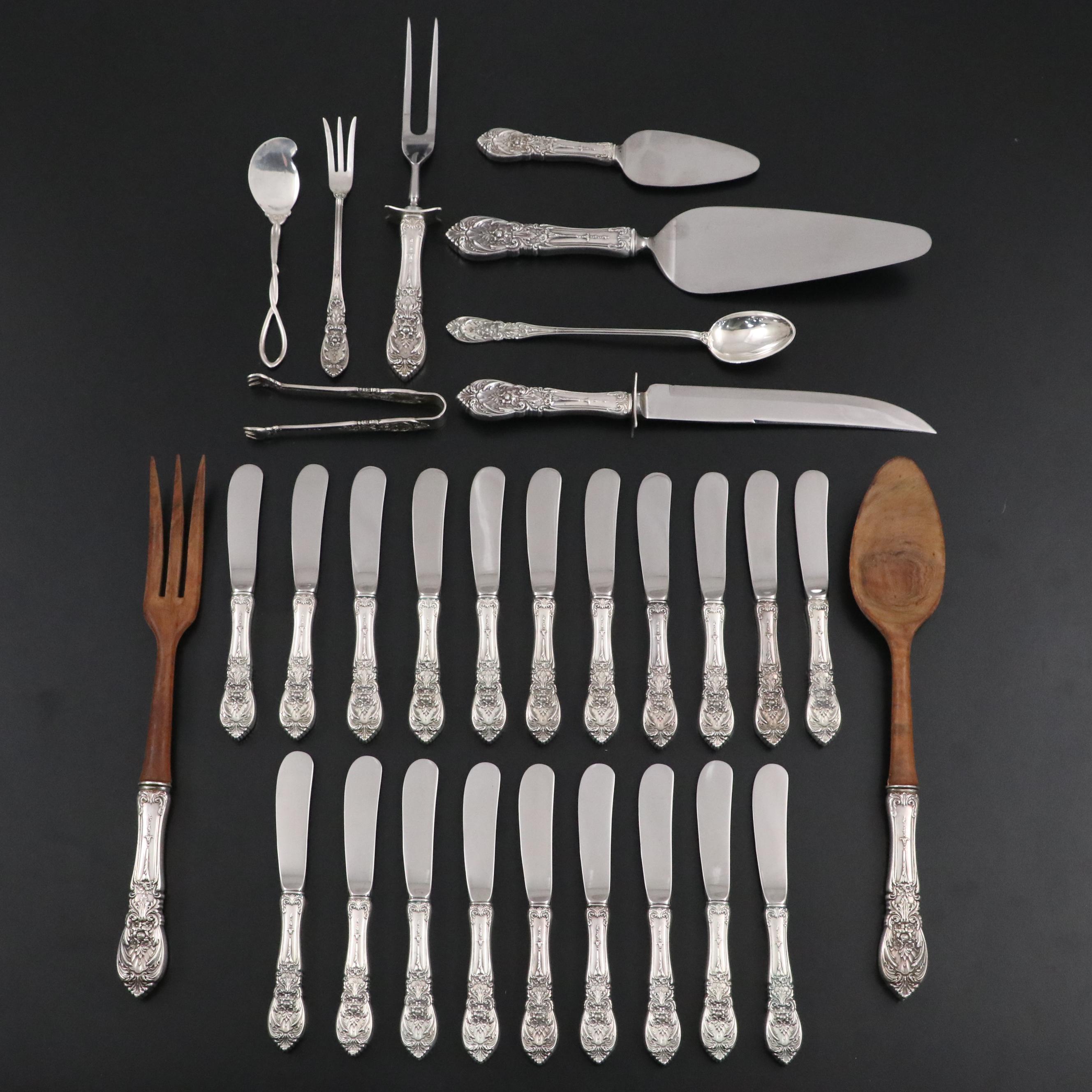 International Silver "Richelieu" Sterling Flatware with Sterling Jelly Server