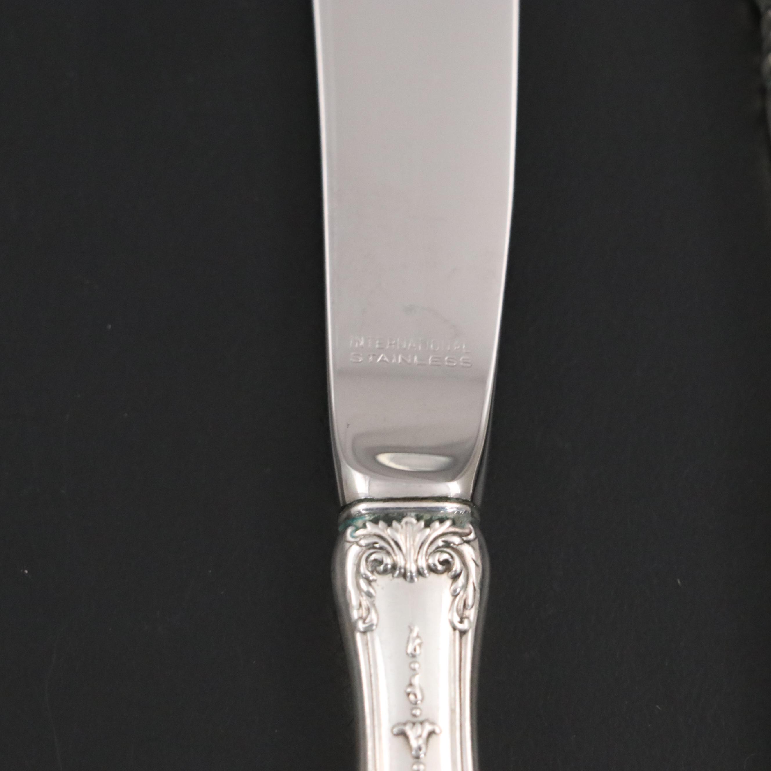 International Silver "Richelieu" Sterling Flatware with Sterling Jelly Server