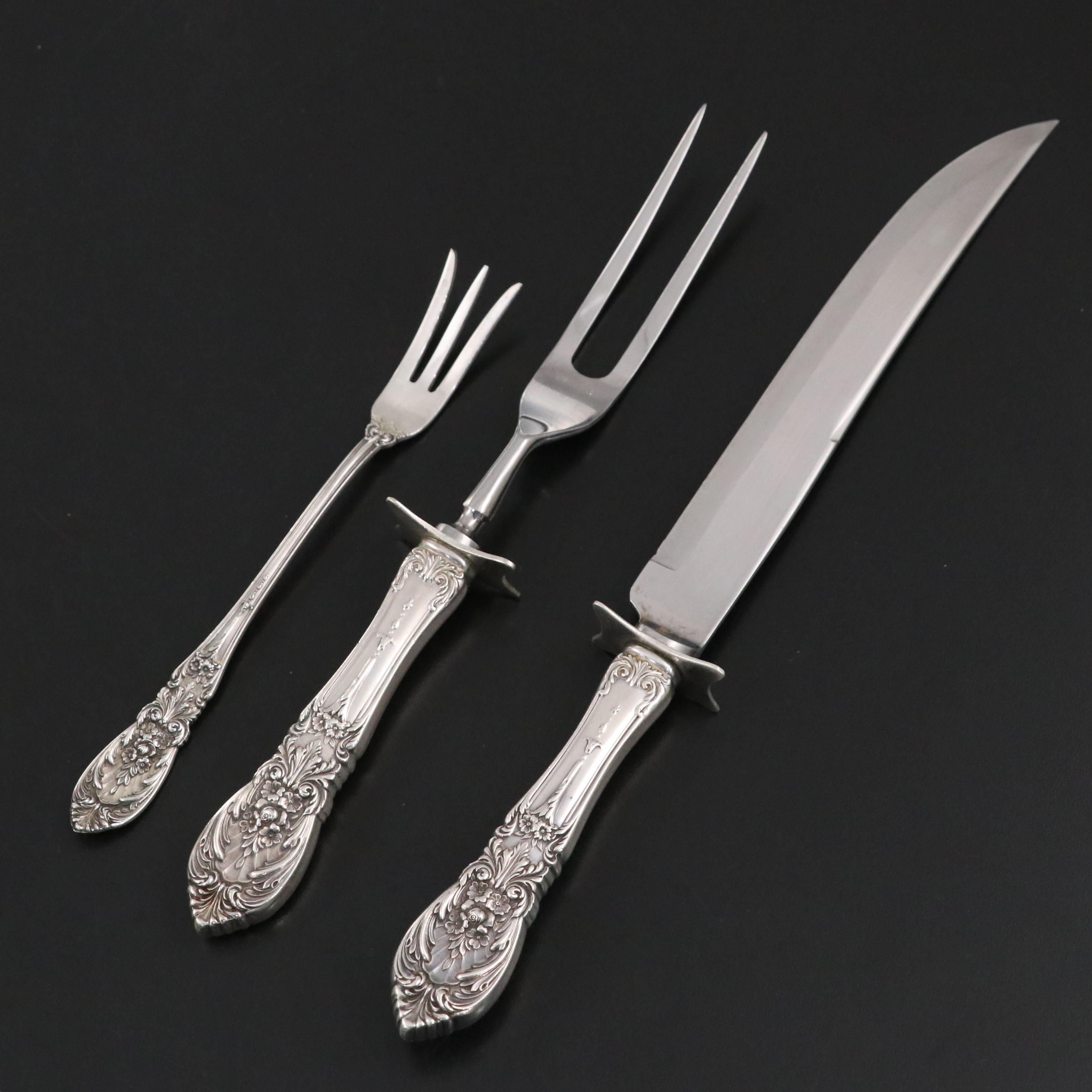 International Silver "Richelieu" Sterling Flatware with Sterling Jelly Server
