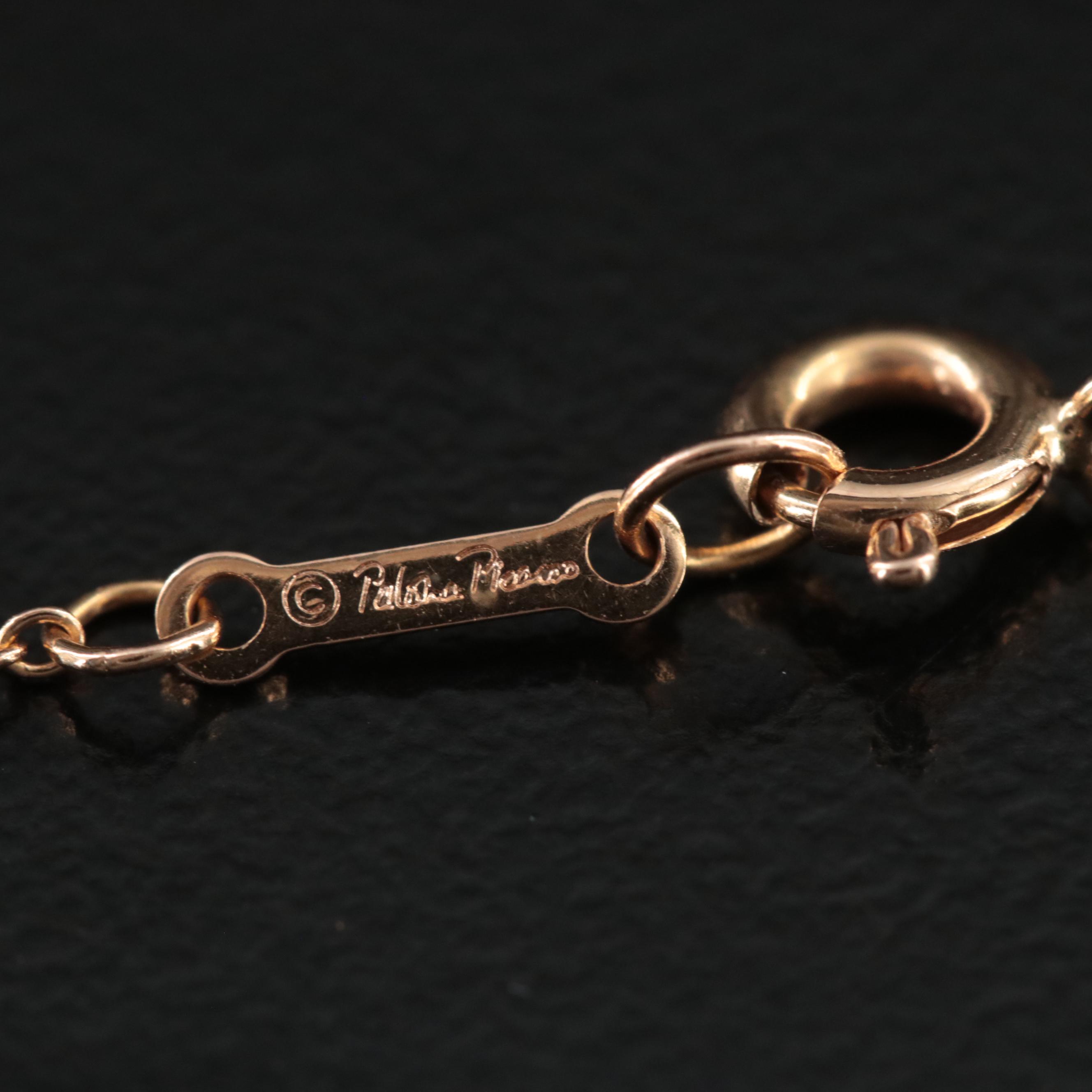 Paloma Picasso for Tiffany & Co. Graffiti 18K Rose Gold Diamond Love Necklace