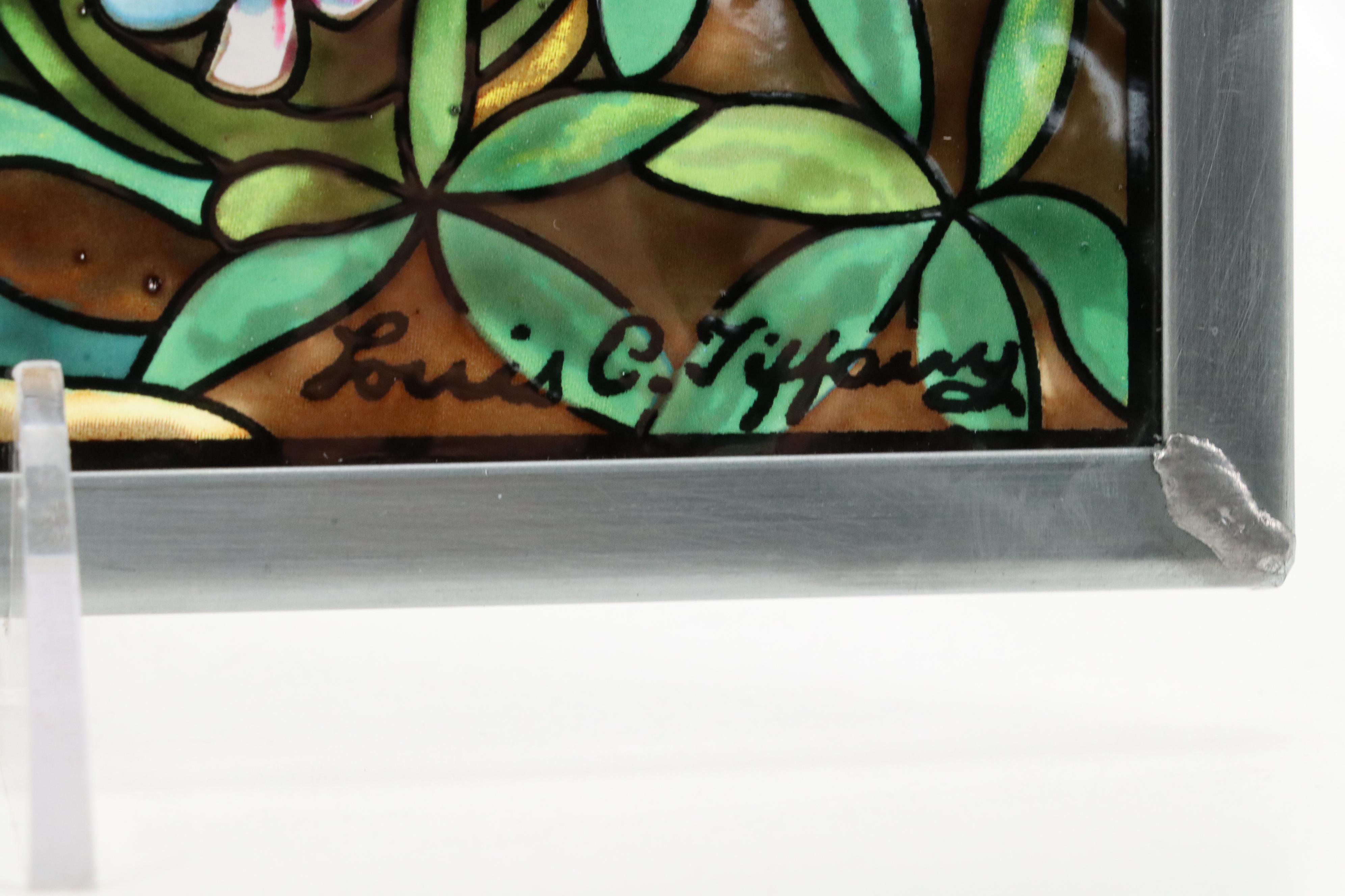 Glassmakers "Tiffany Tree of Life" Hanging Stained Glass Panel