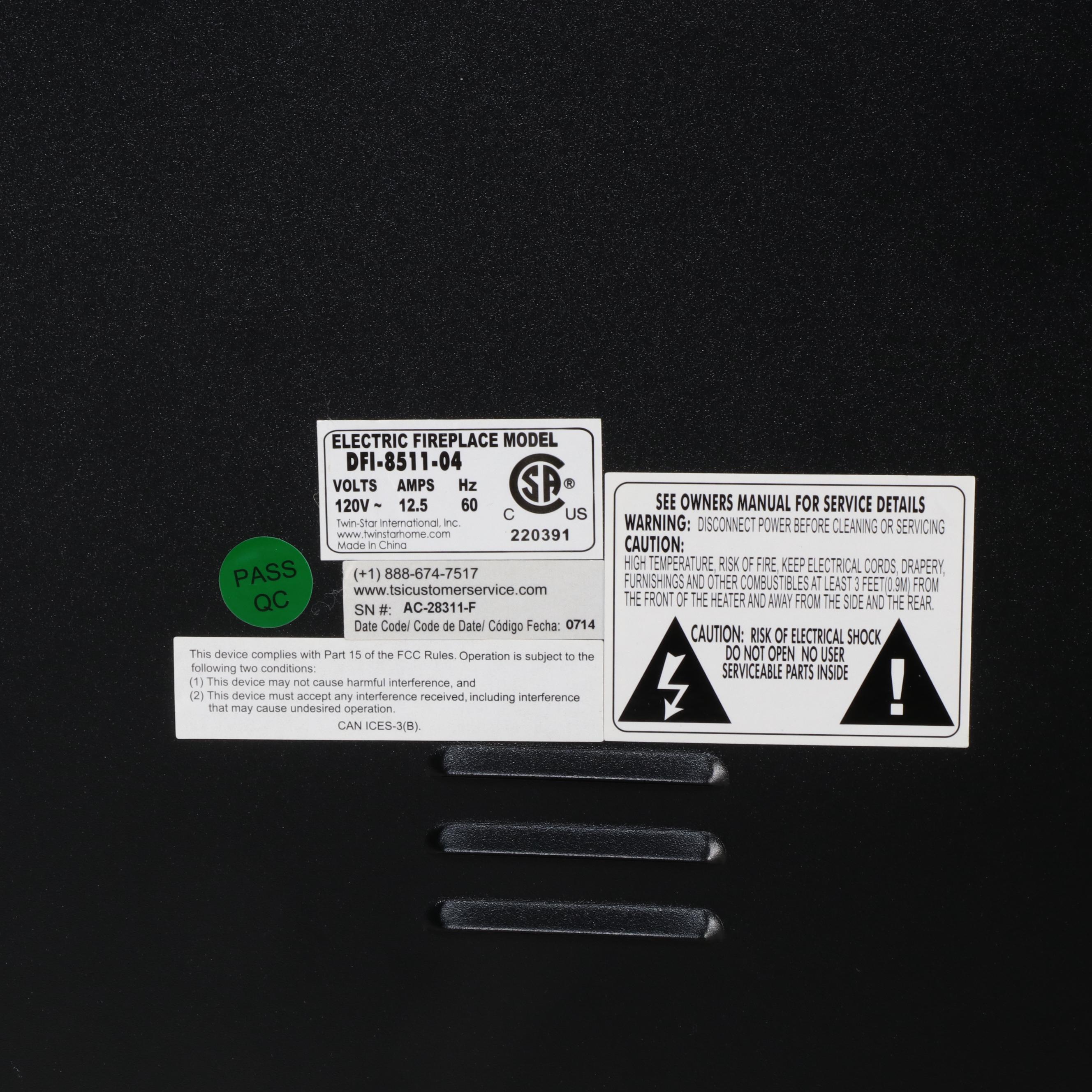 Duraflame Freestanding Electric Fireplace, 2014