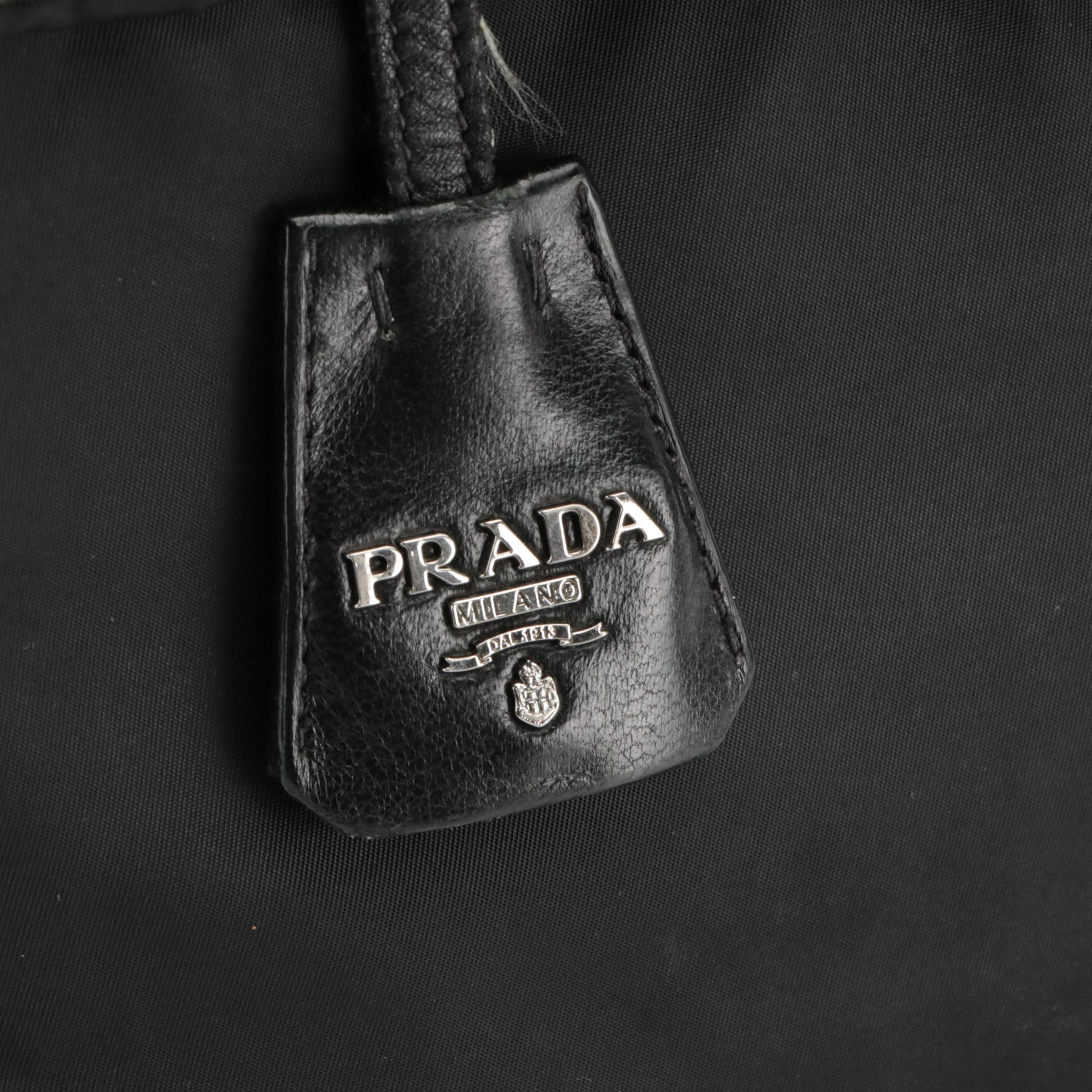 Prada Reversible Two-Way Bag in Olive Green and Black Tessuto Nylon