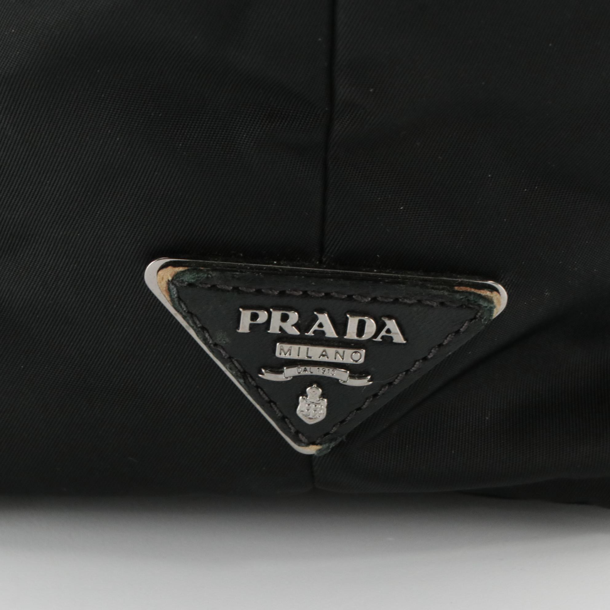 Prada Reversible Two-Way Bag in Olive Green and Black Tessuto Nylon