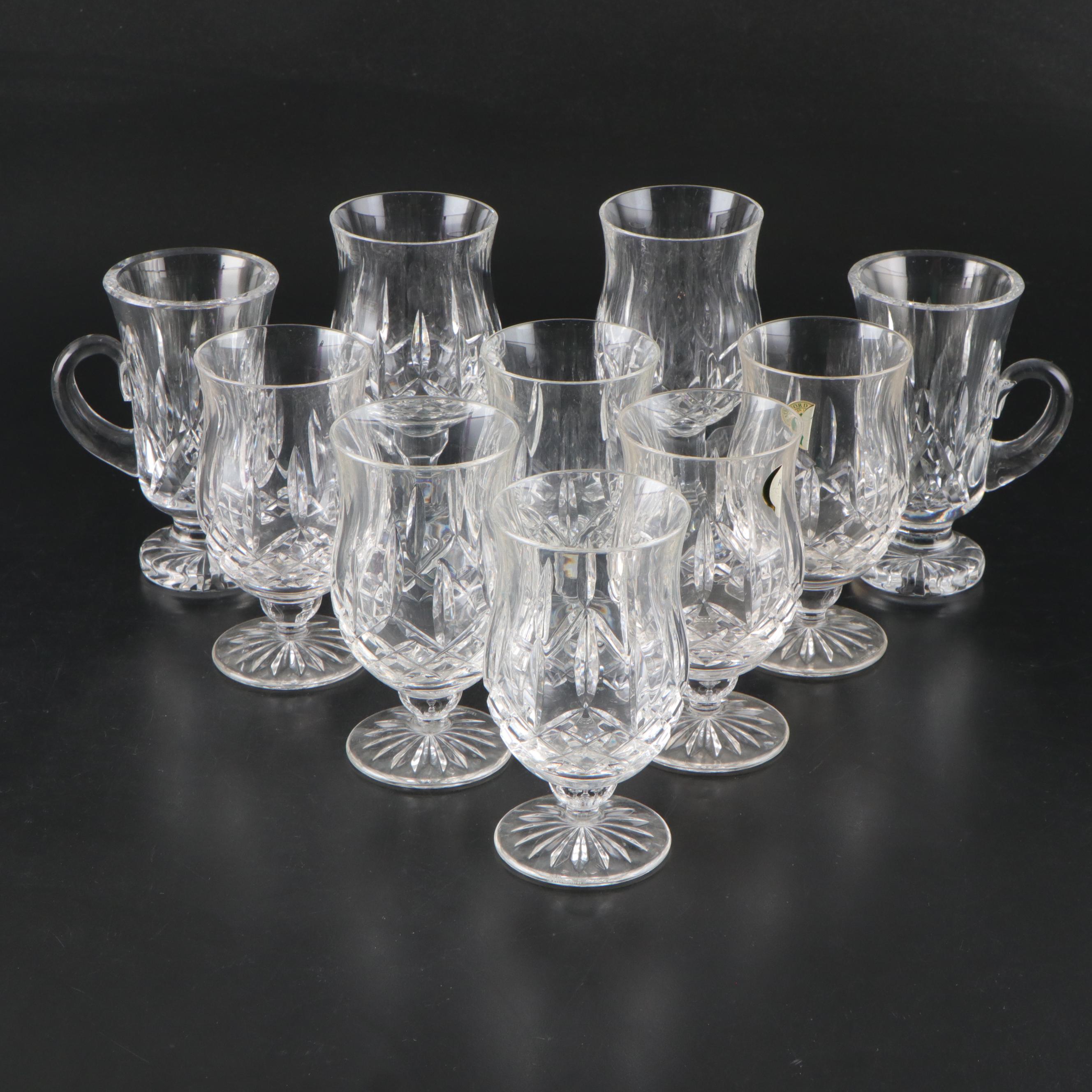 Waterford Crystal "Lismore" Irish Coffee and Juice Glasses